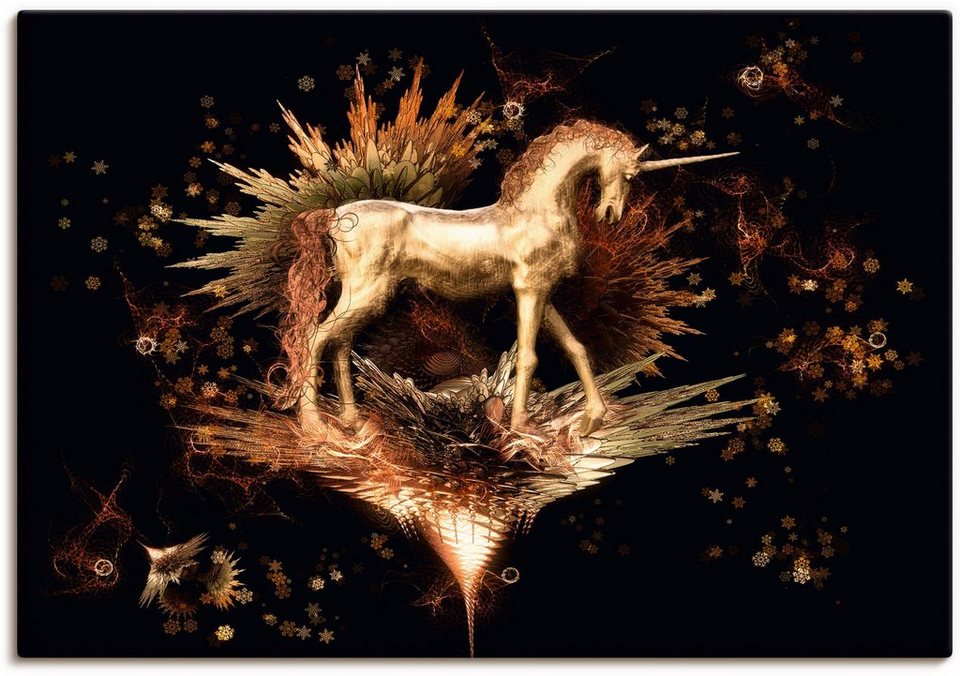 Artland Wandbild Magisches Sternhorn, Animal Fantasy (1 St), als Alubild,  Leinwandbild, Wandaufkleber oder Poster in versch. Größen