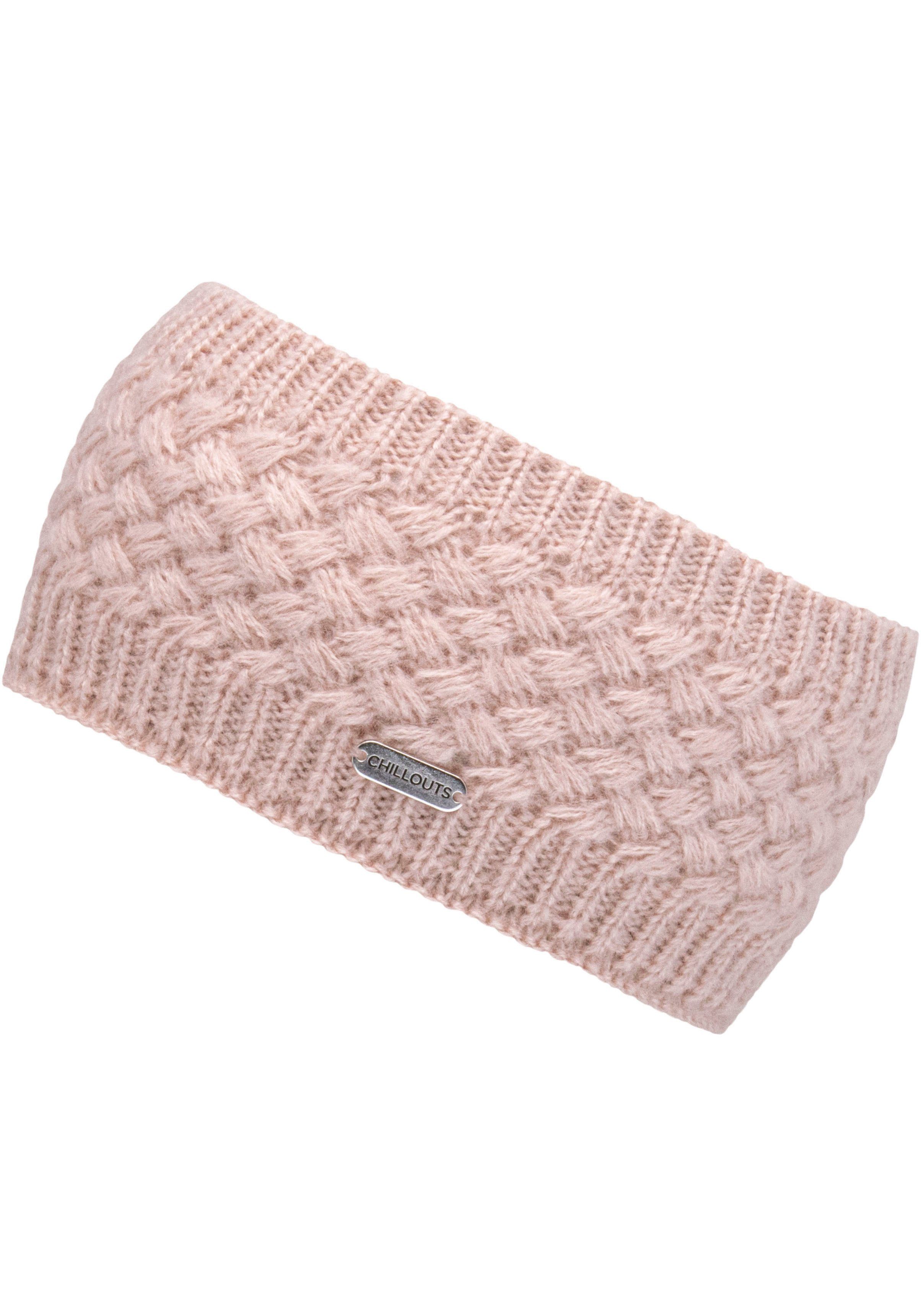 Stirnband Headband chillouts Felicitas Metall-Label rose