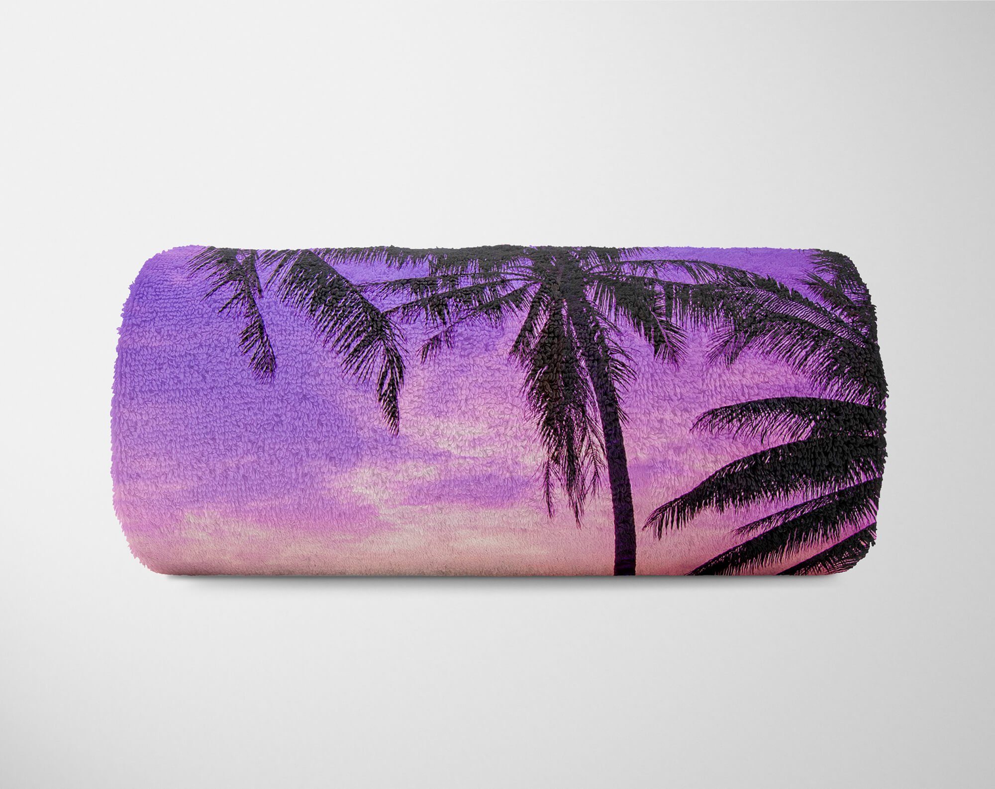 Handtücher Handtuch Strandhandtuch Saunatuch Kuscheldecke mit Fotomotiv Palmen Süden Parad, Baumwolle-Polyester-Mix (1-St), Handtuch – Bild 5 von 5