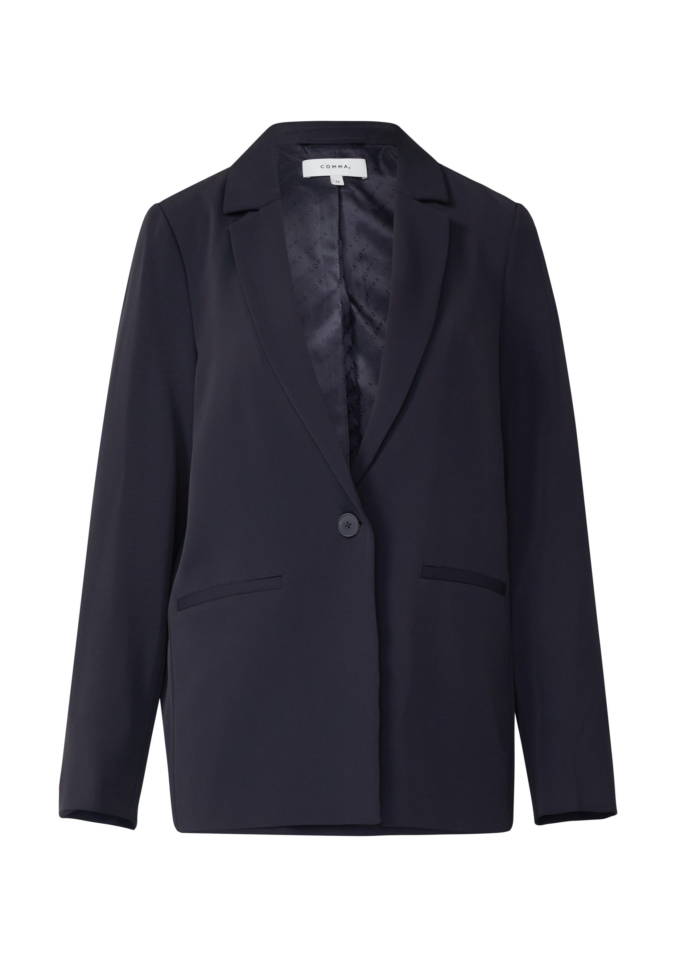comma Jackenblazer Indoor-Jacke Fließender Oversize-Blazer