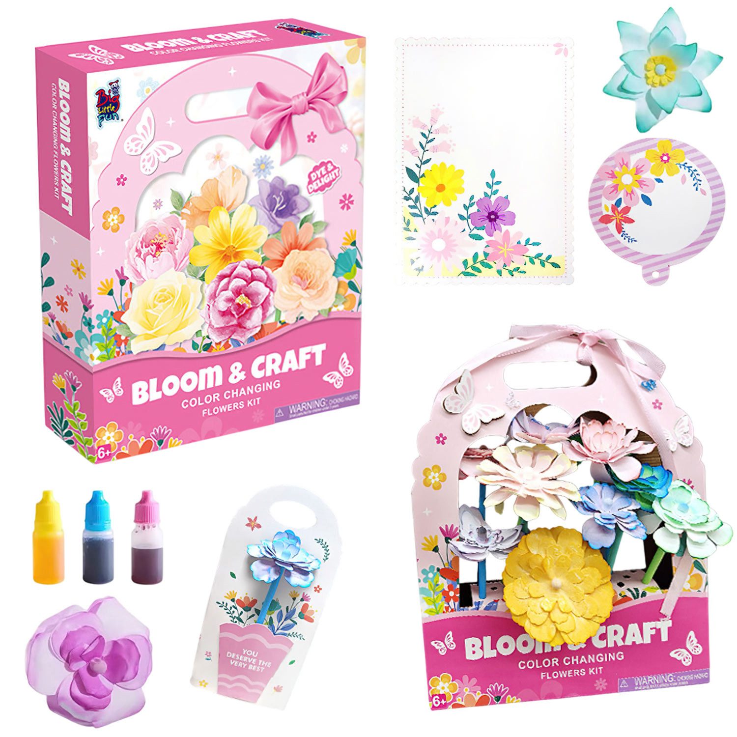 Refttenw Kreativset Kreatives Papierblumen Bastelset für Kinder,DIY-Spielzeug