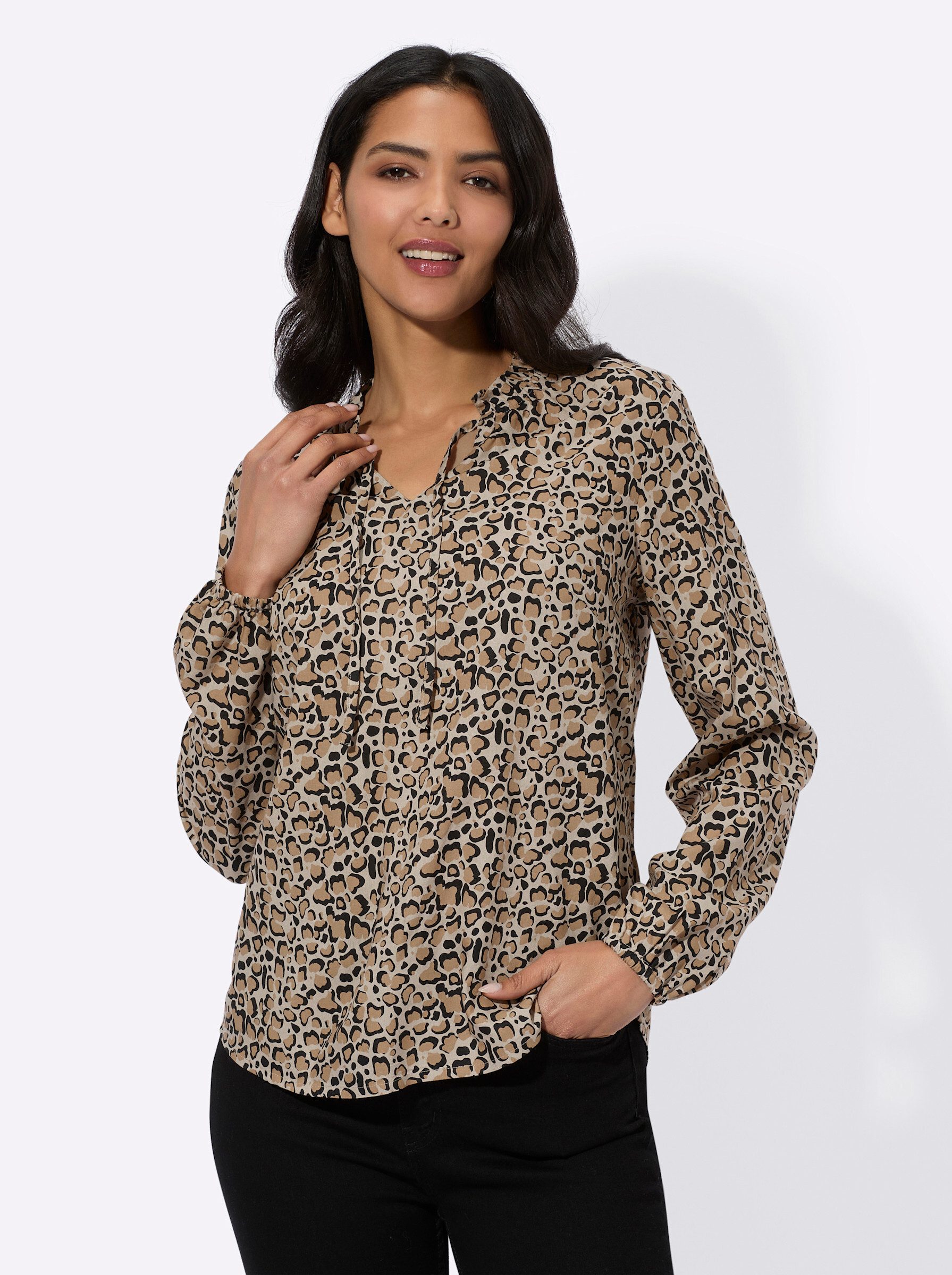 Klassische Bluse Langarm-Bluse Langarm