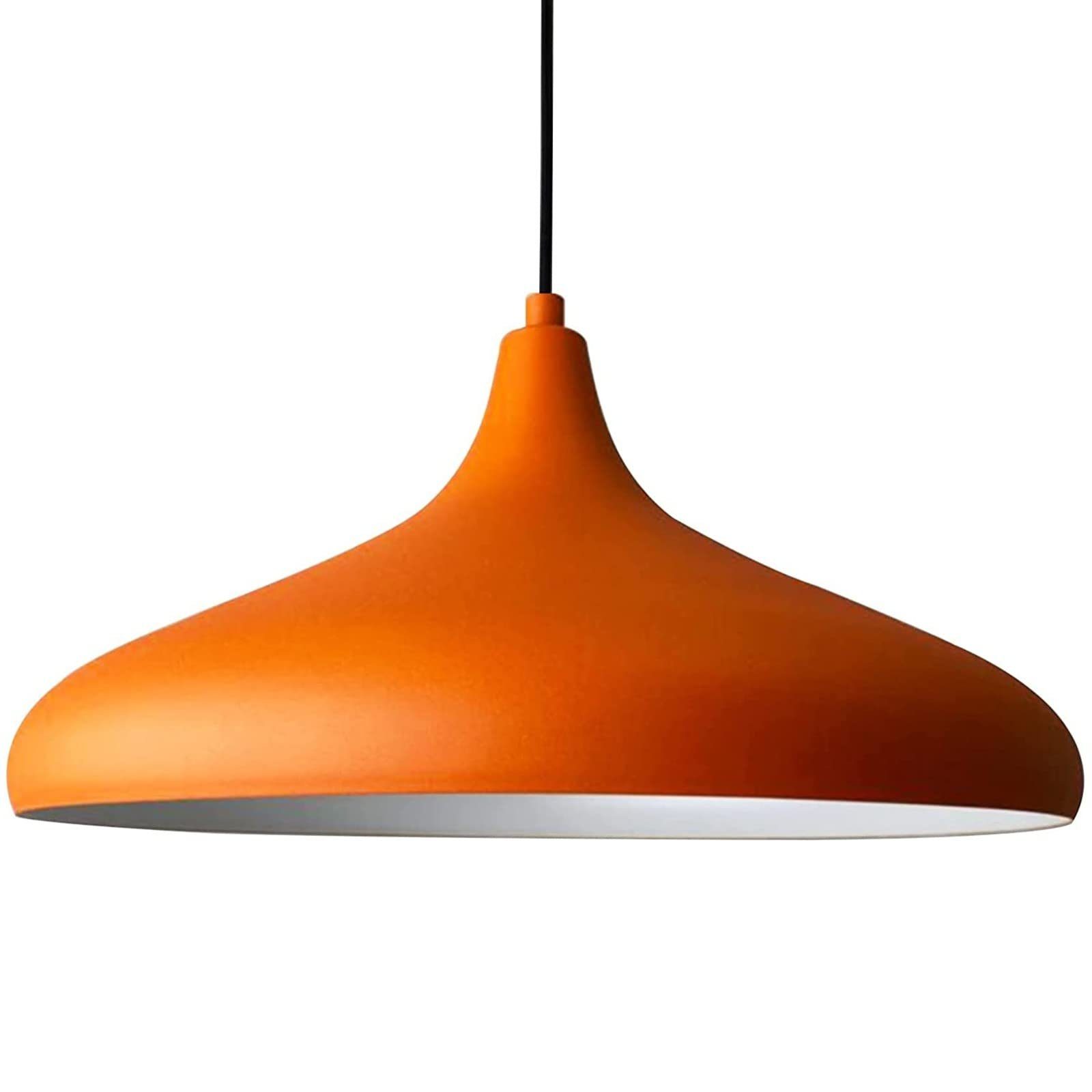 Bamyum Pendelleuchte Bamyum Pendelleuchte Durchmesser Leuchtmittel Moderne ohne E27 Lampe, cm Metall 35 Orange