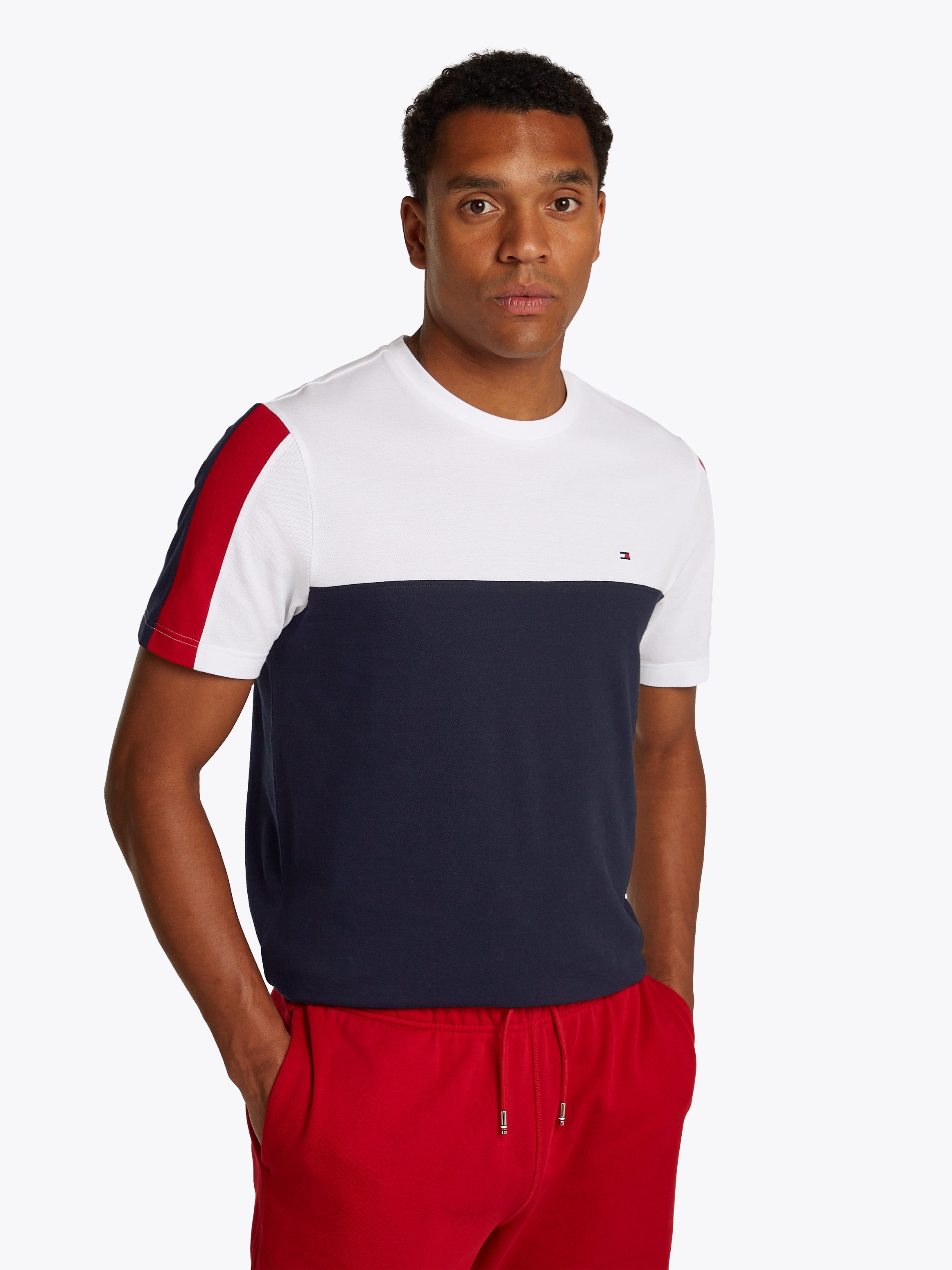 Tommy Hilfiger T-Shirt GLOBAL STRIPE COLOURBLOCK günstig online kaufen