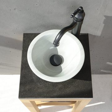 wohnfreuden Aufsatzwaschbecken Sandstein Waschbecken TOWER 30 cm gehämmert, 50_40313