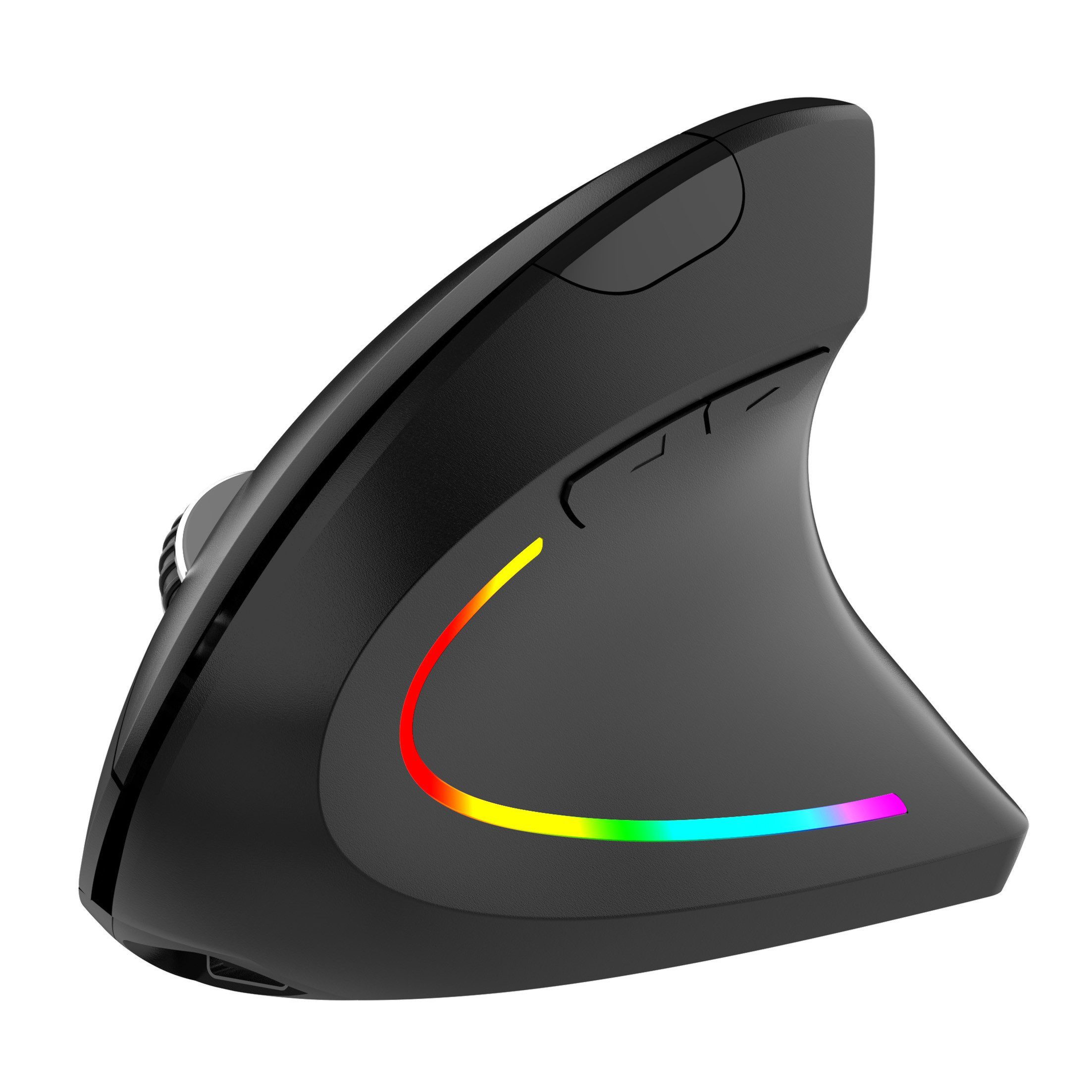 KINSI 2.4G Kabellose Vertikalmaus,Handgelenkschutz Computermaus ergonomische Maus (2.4G, Ergonomische Stehmaus für Gaming & Büro)