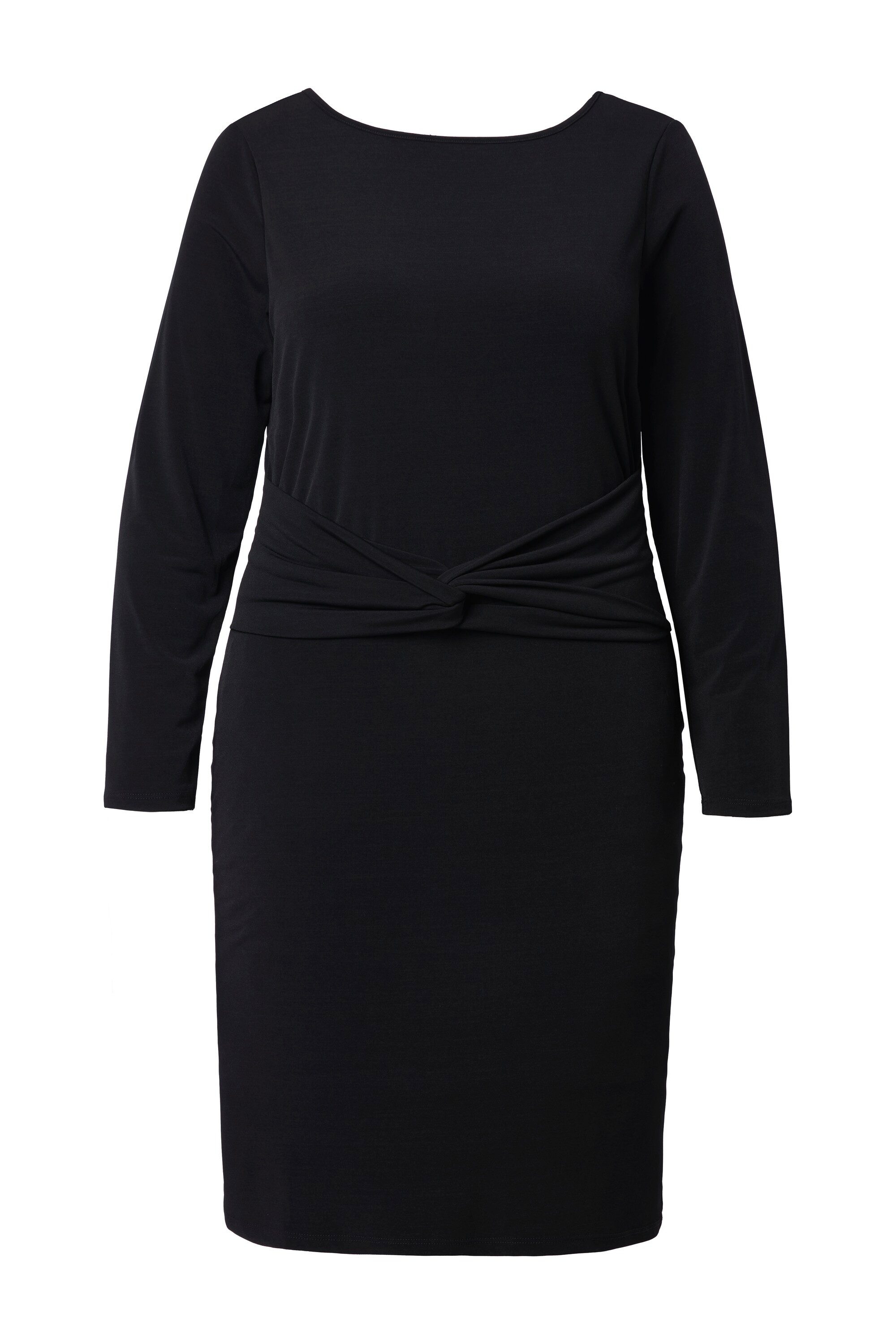 Ulla Popken Minikleid Midikleid Slim Rücken-V-Ausschnitt Langarm günstig online kaufen