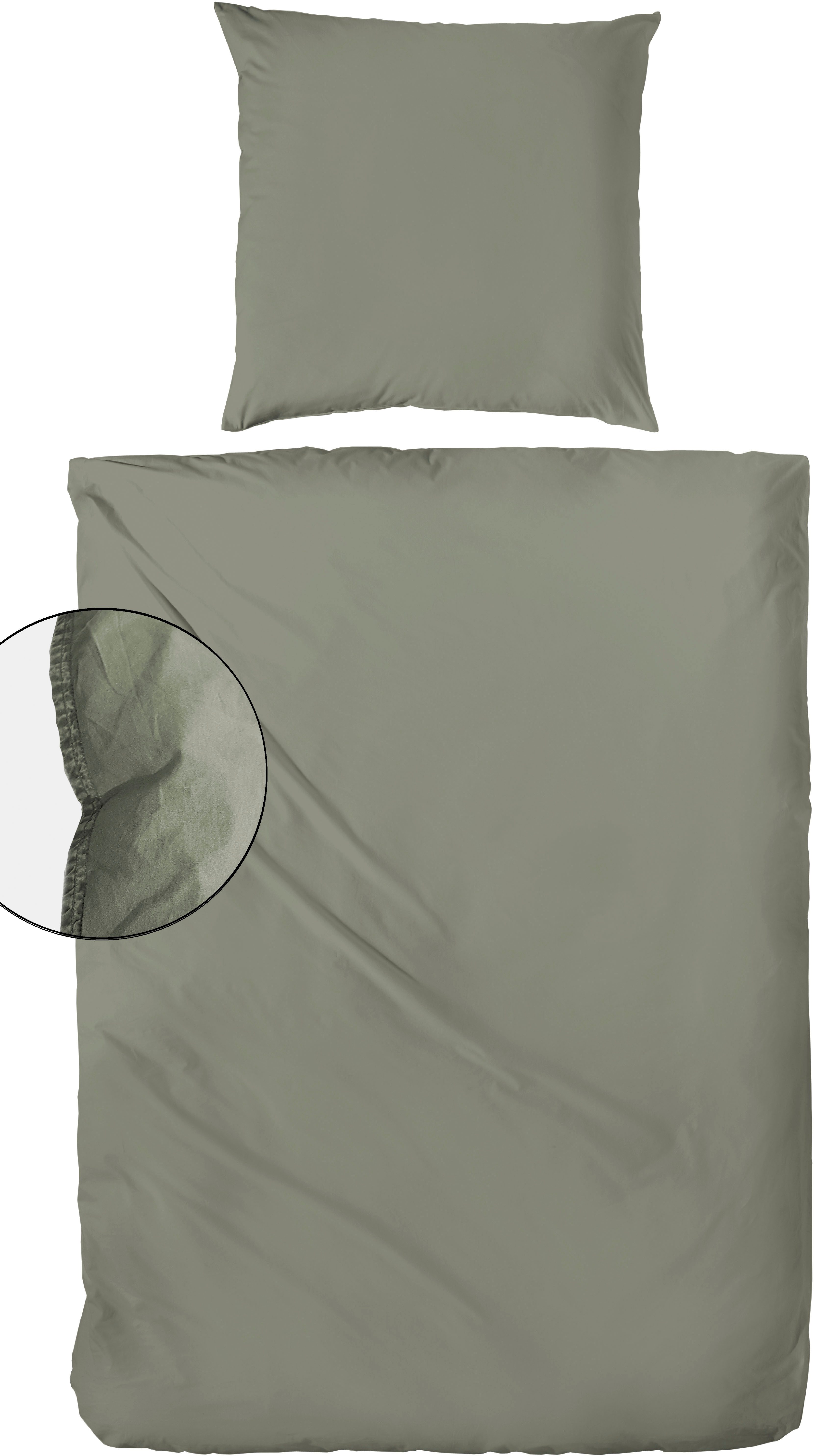 Primera Bettwäsche Primera Stone-Washed Flanell, Flanell, 2 teilig, Bettwäsche aus samtig weicher angerauter Baumwolle, ab Gr. 135x200 cm