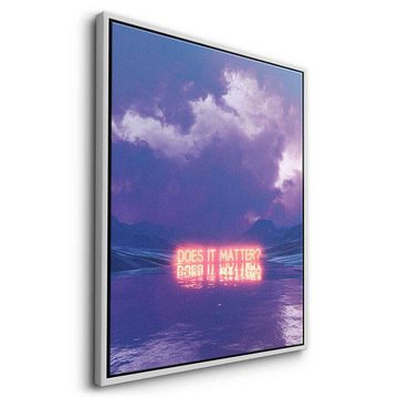 DOTCOMCANVAS® Leinwandbild Does It Matter, Leinwandbild violett lila KI AI generiert digitale Kunst Wandbild