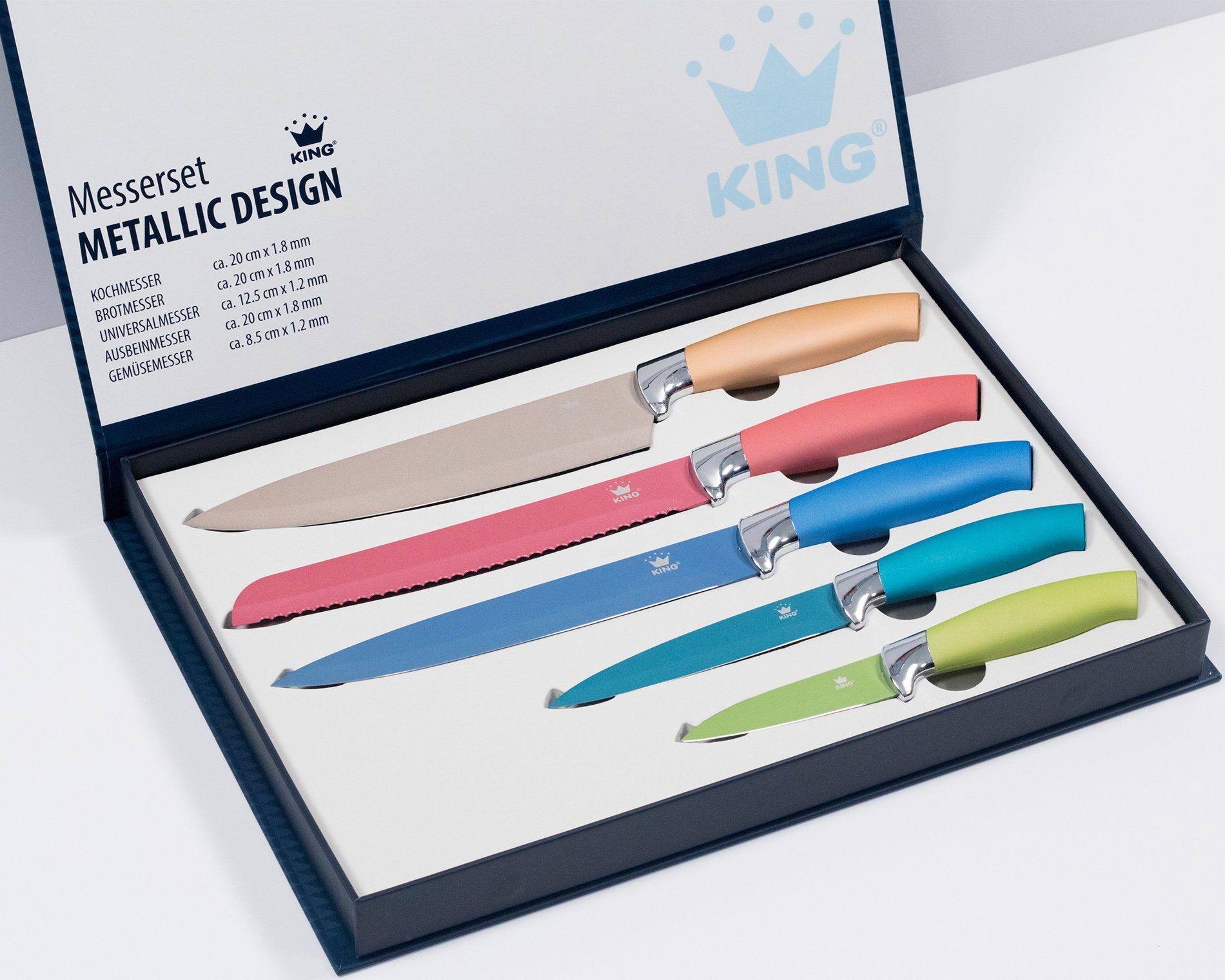 KING Messer-Set Metallic (Set, 5-tlg)