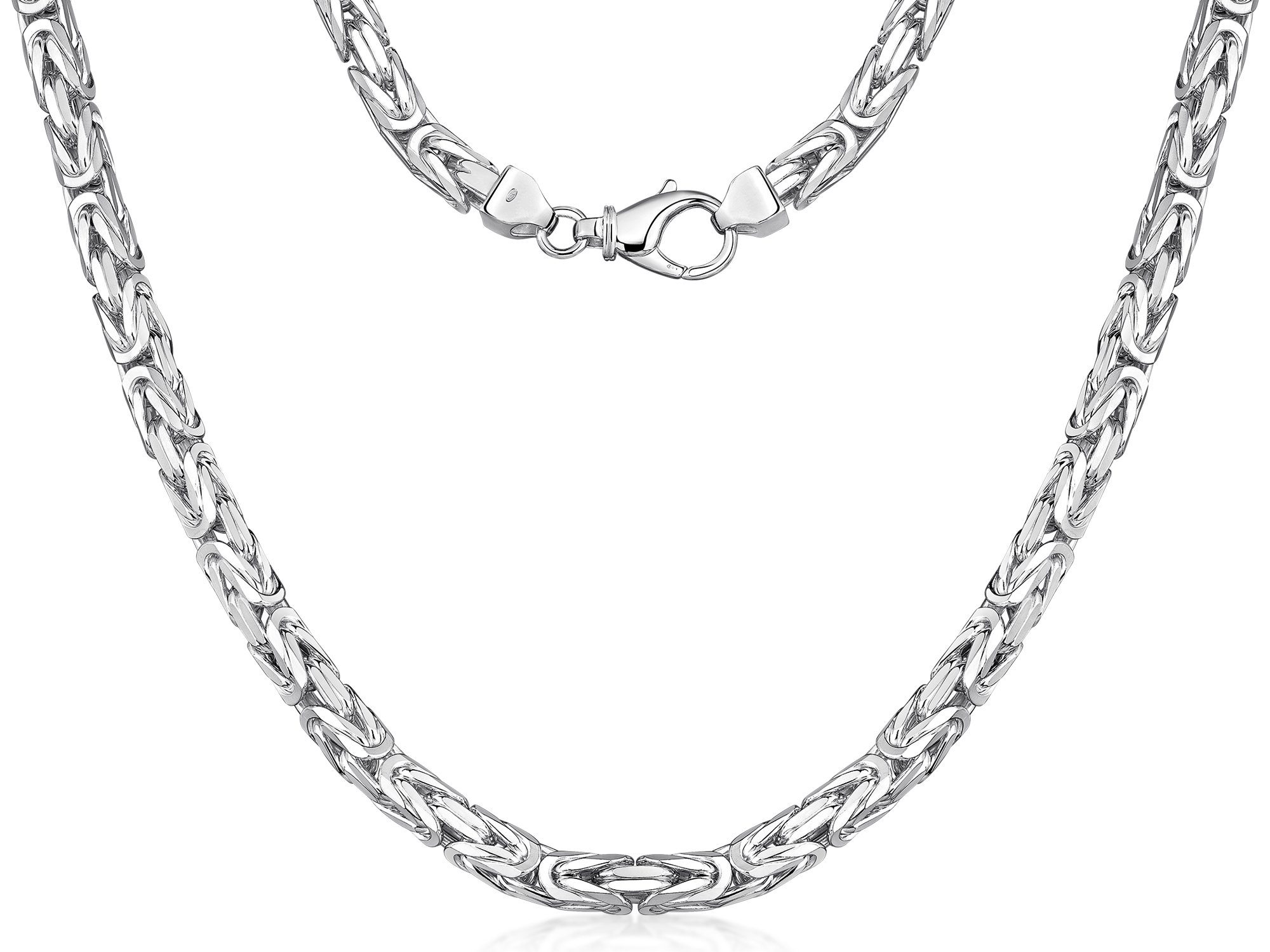 Herren Schmuck Silberkettenstore Königskette 8mm Königskette für Männer 925 Silber 50-90cm