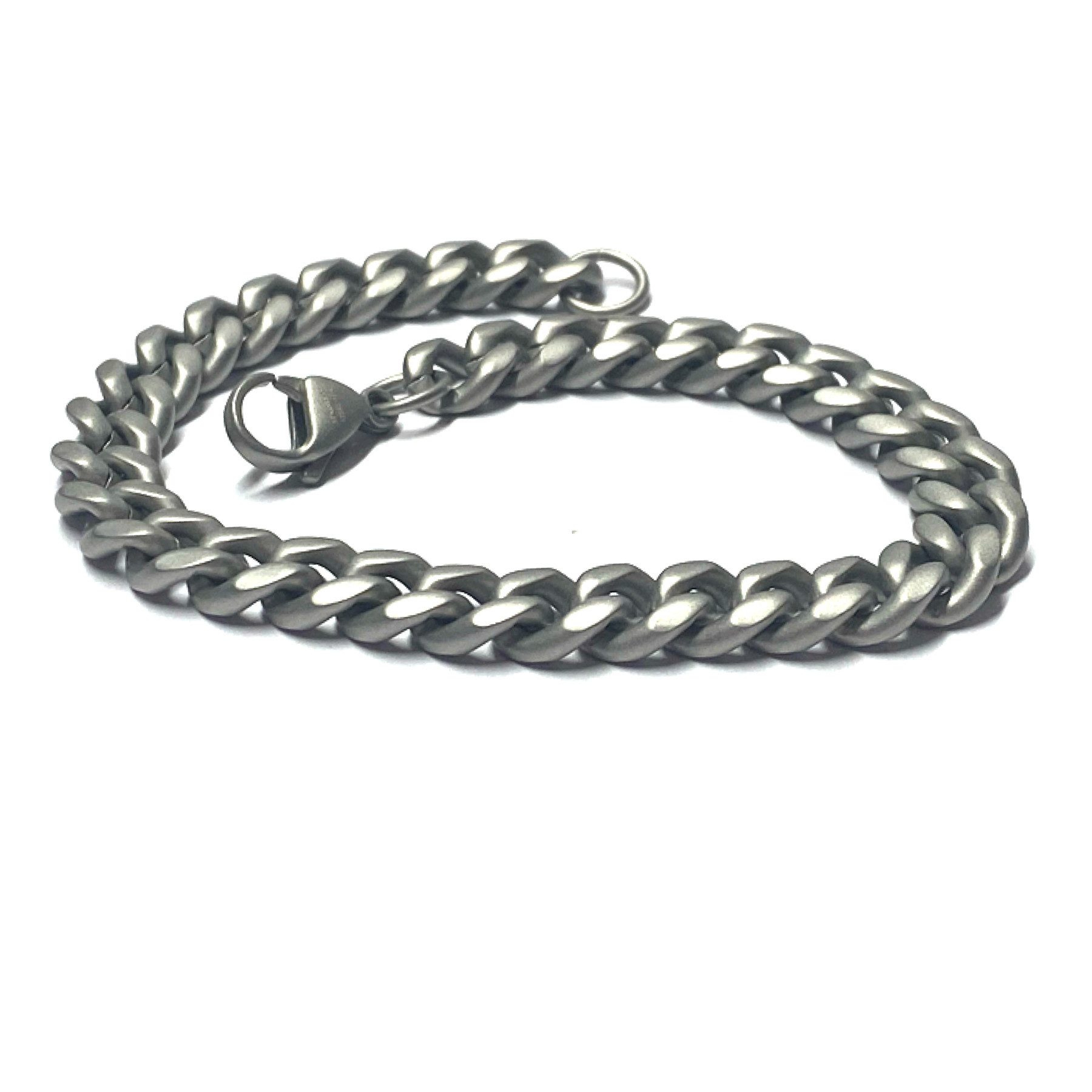 Edelschmiede925 Panzerarmband Armband Edelstahl Panzerkette matt Kettenglieder Klassiker 21cm