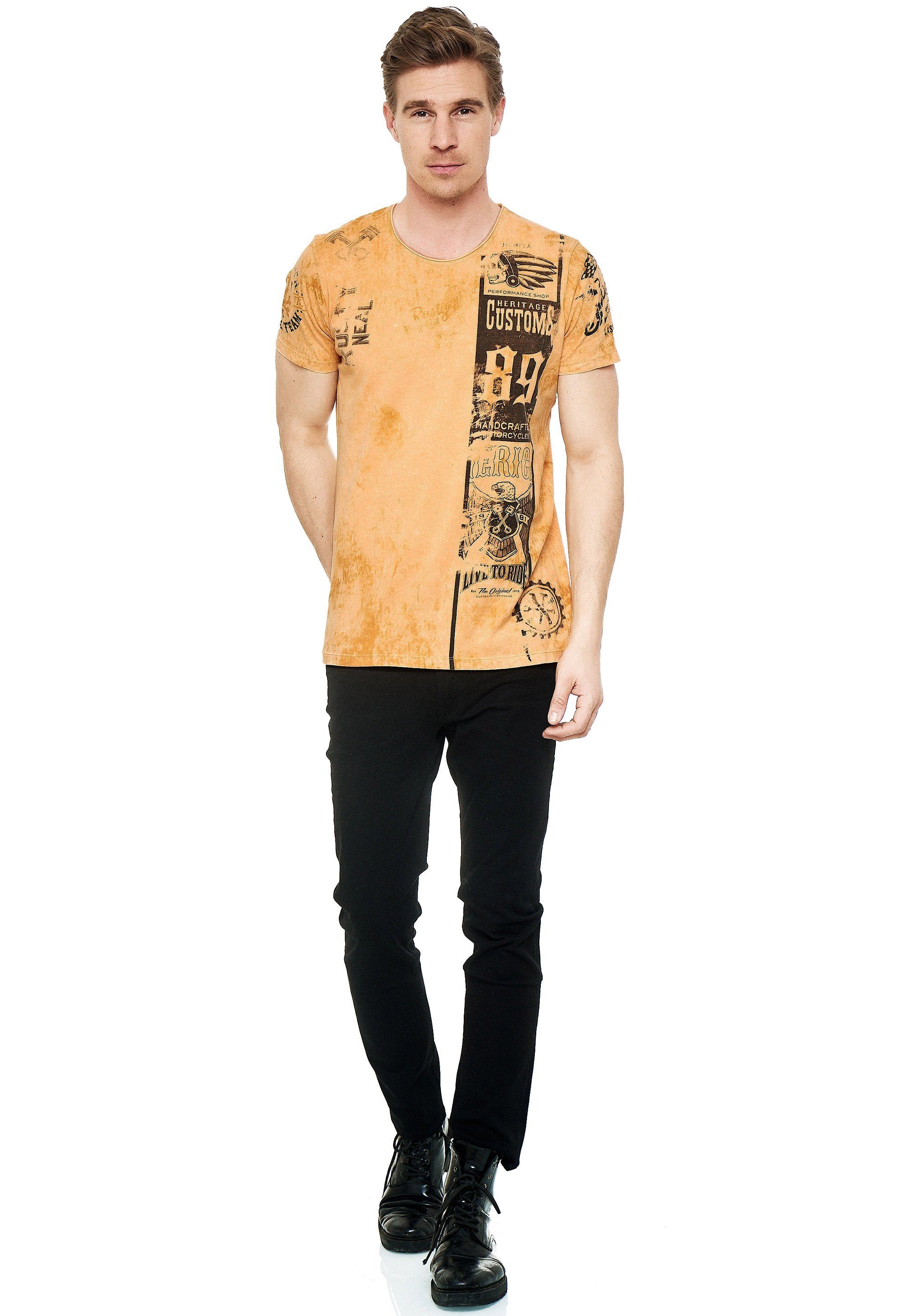 Rusty Neal T-Shirt, mit seitlichem Print günstig online kaufen