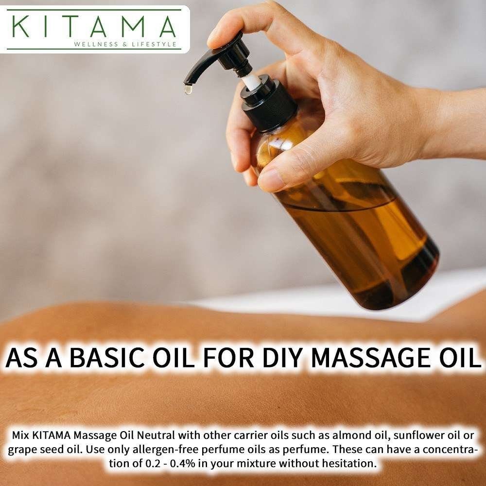 Kitama Massageöl Neutral & Soft für Physiotherapie Thai-Massage Spa Wellness 1-Liter, Ohne Duft