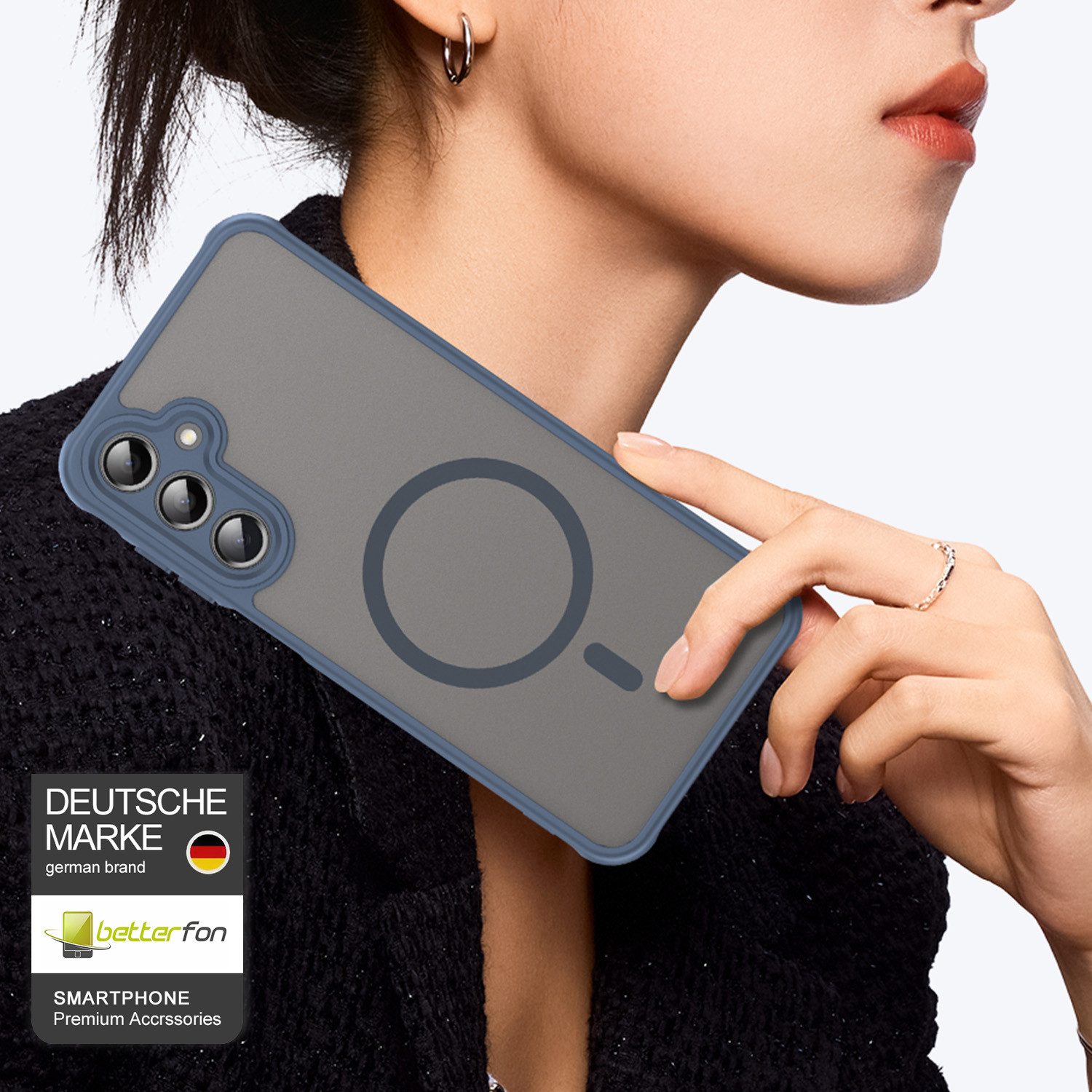 betterfon Handyhülle für Samsung Galaxy Serie Schutzhülle Magnet Case Hülle magnetisch, Magnetisches Laden, mattes Design, kratzfest & stoßfest verarbeitet