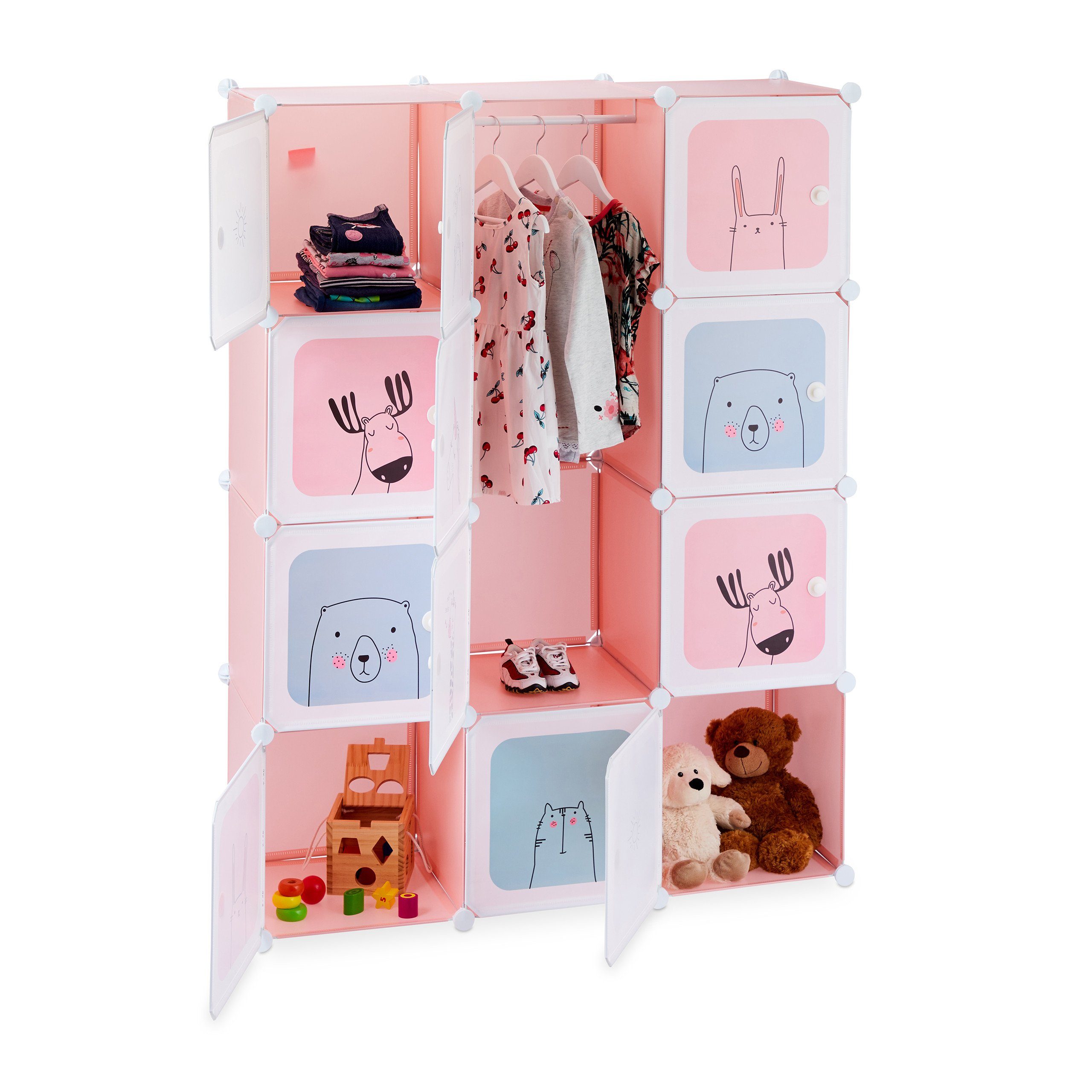 relaxdays Steckregal Kinderzimmer mit 12 Fäch günstig online kaufen