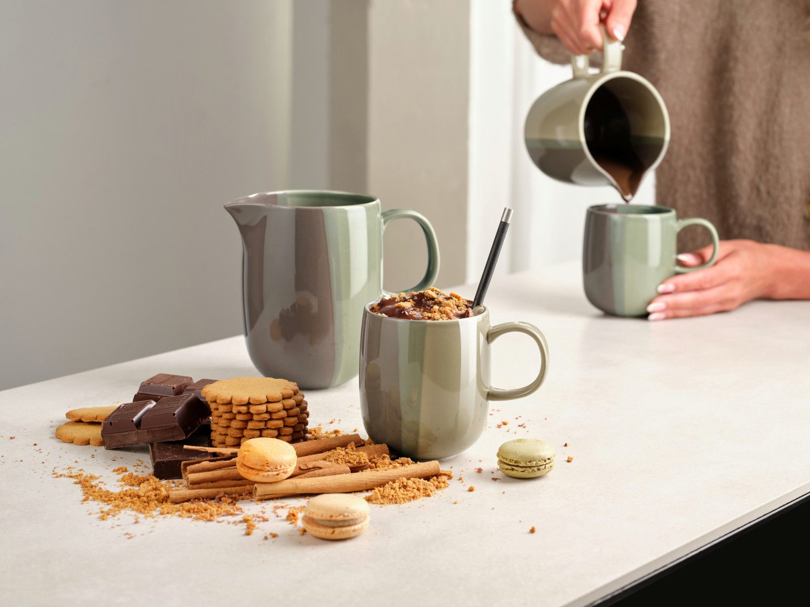 ASA SELECTION Wasserkrug joy cocoa Krug pistachio 0,8l