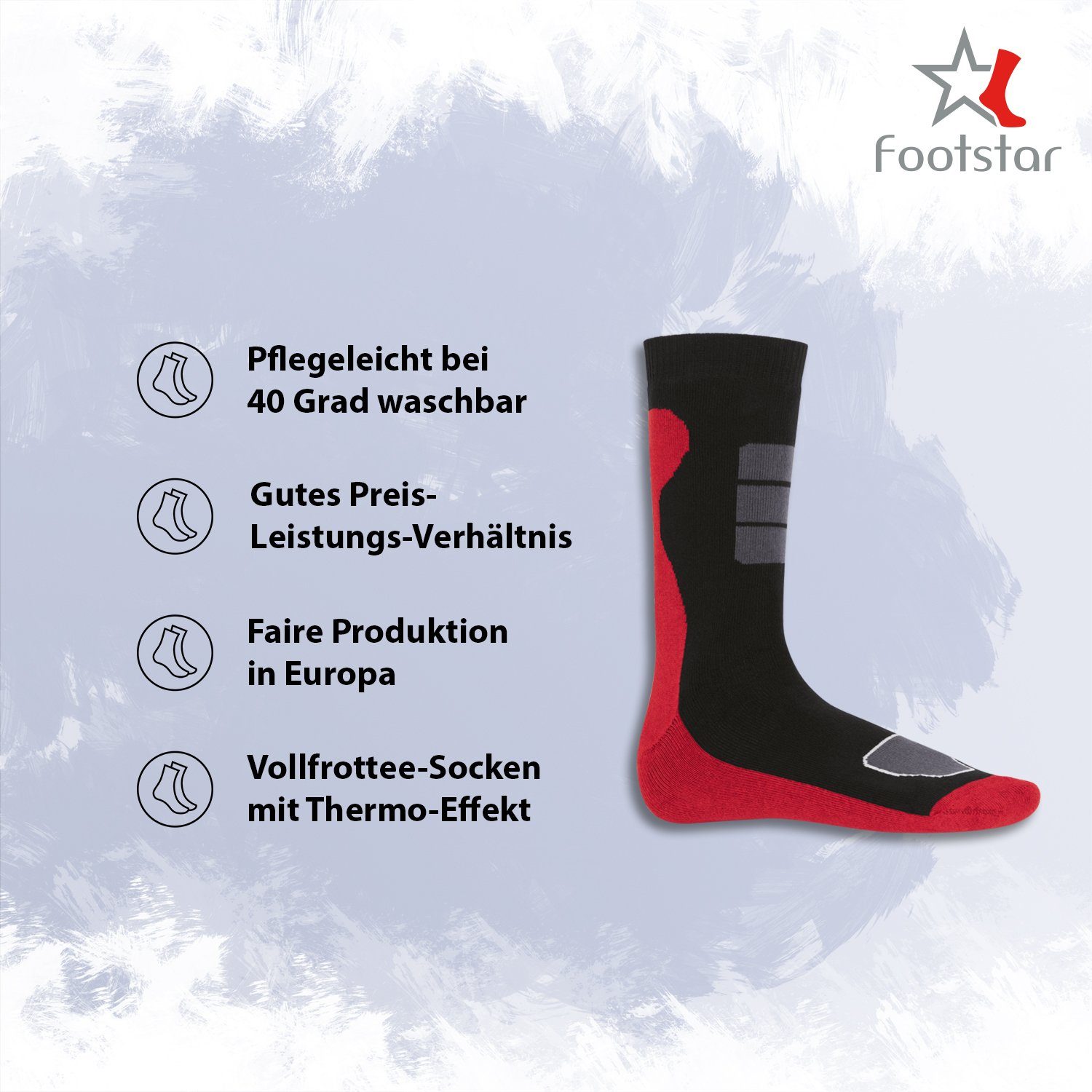 Footstar Thermosocken Herren Wintersocken 6er Pack - Frottee-Socken mit The günstig online kaufen