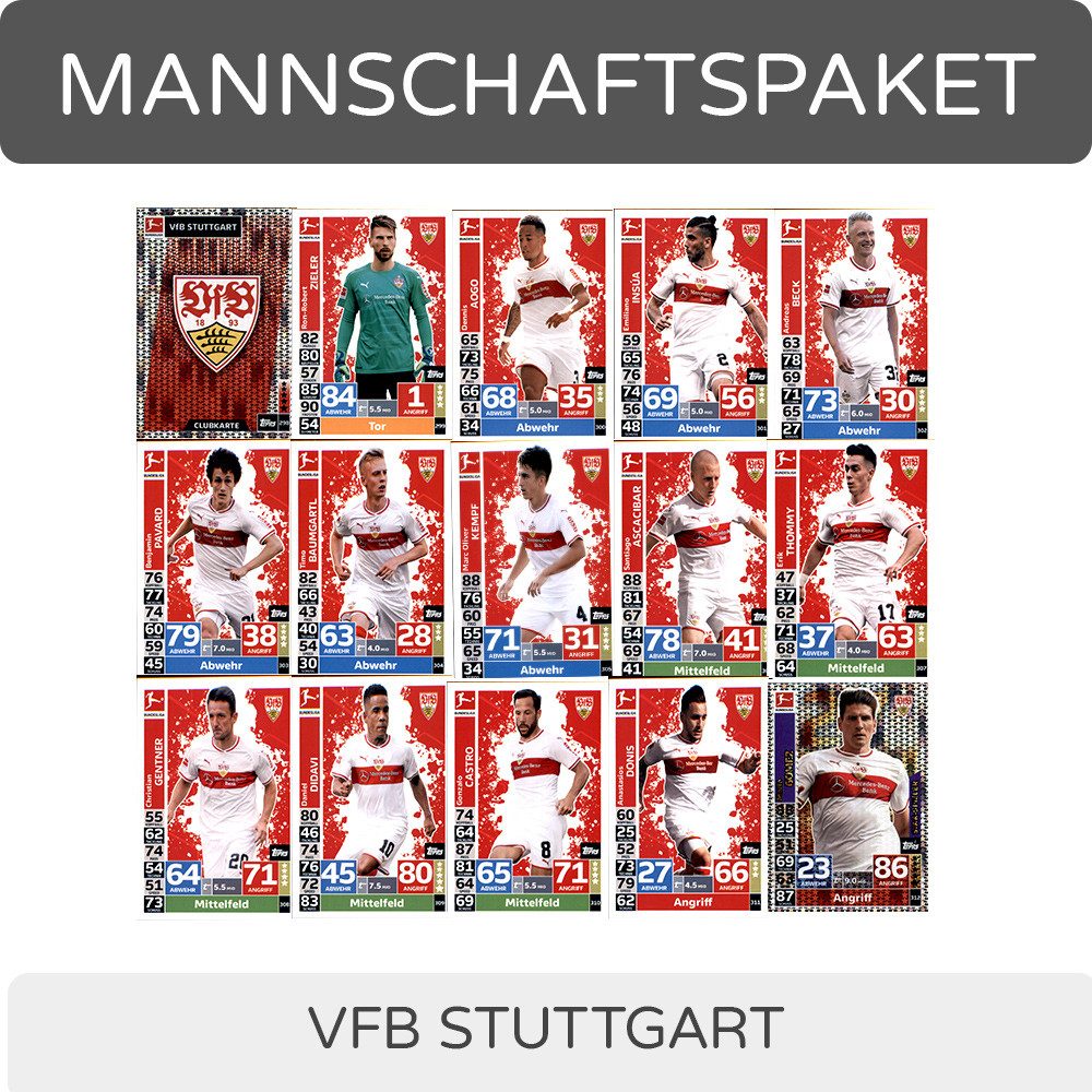 Sammelkarte Topps Match Attax - 2018/19 - Mannschaftspaket - VfB Stuttgart