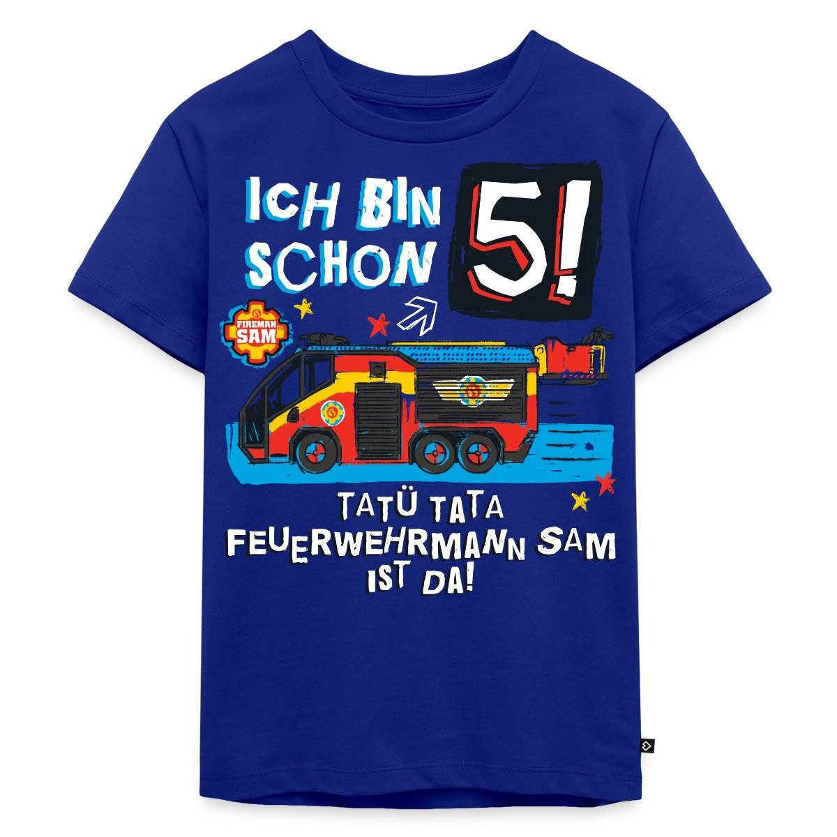 T-Shirt Feuerwehrmann Sam Geburtstagsdesign 5 Jahre Kinder Premium T-Shirt