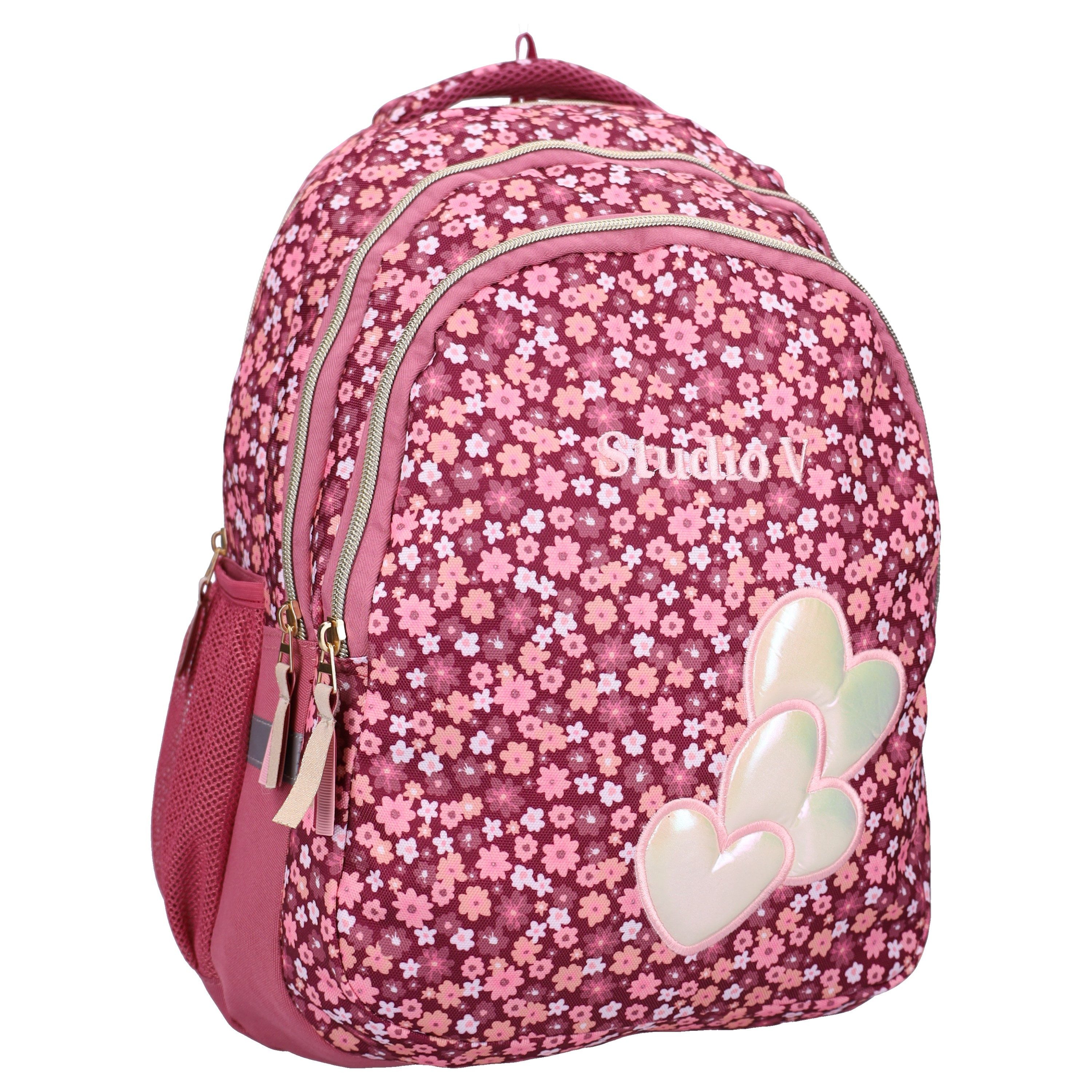 Studio V Rucksack Wildflower Mädchen Kinder Backpack Schultasche Tagesrucksack 44 cm