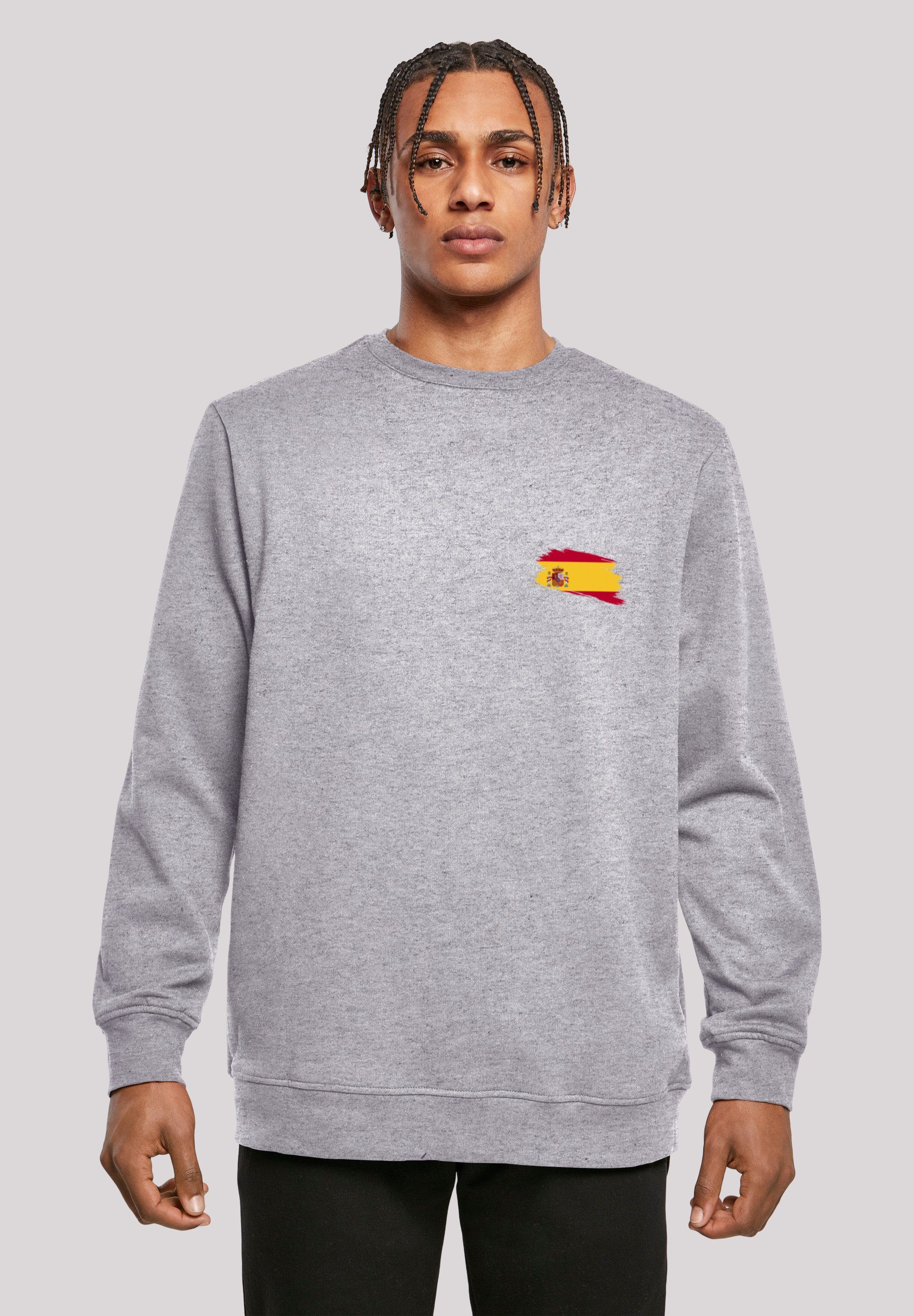 Spain Flagge Regular Spanien entspannter F4NT4STIC Fit Basic Kapuzenpullover Print, Look, Crewneck,