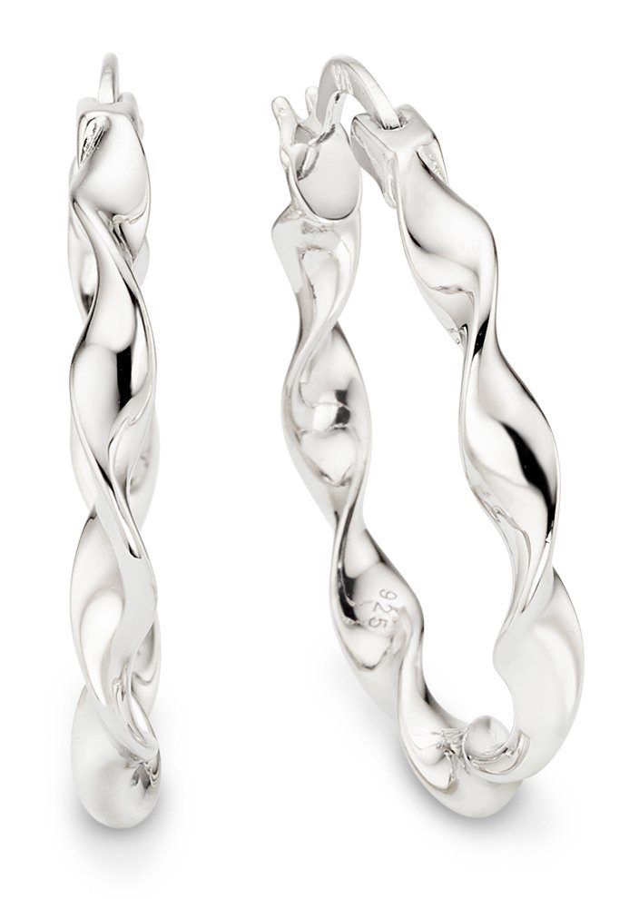Paar Creolen Schmuck Geschenk Silber 925 Ohrschmuck Ohrringe