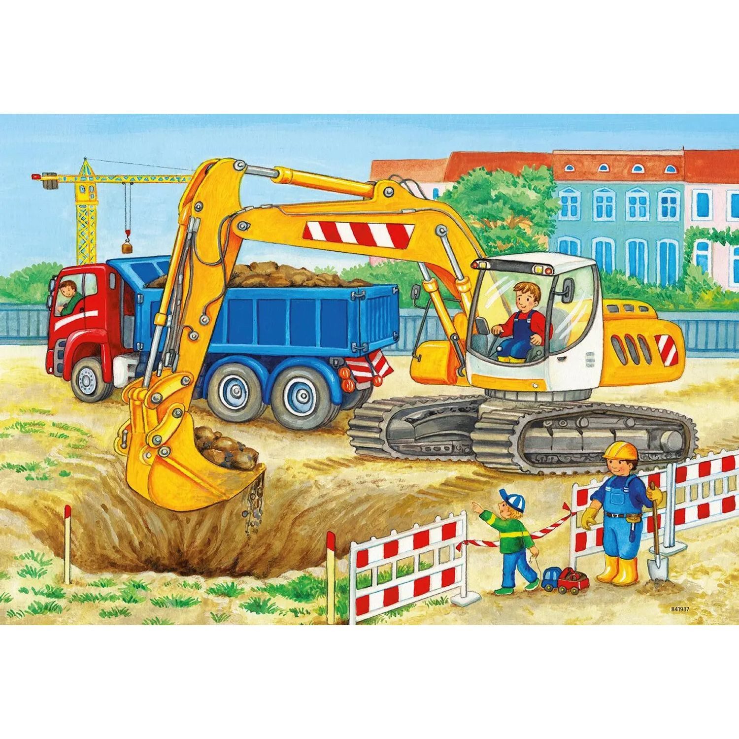 Ravensburger Puzzle Baustelle und Bauernhof 2 x 12 Teile, 12 Puzzleteile