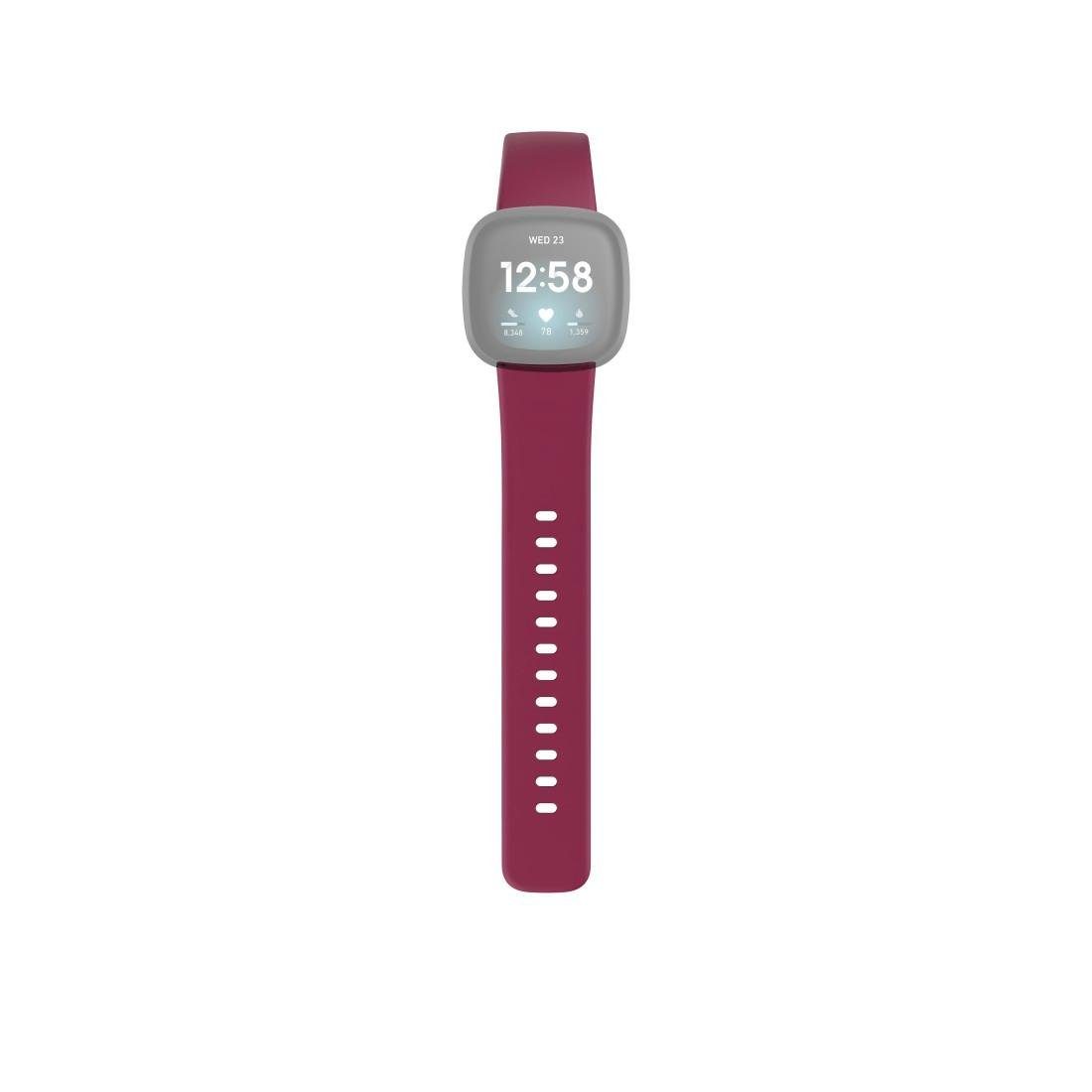 cm/21 22 Versa TPU, Hama cm 3/4/Sense (2), Fitbit Ersatzarmband Smartwatch-Armband Bordeaux für