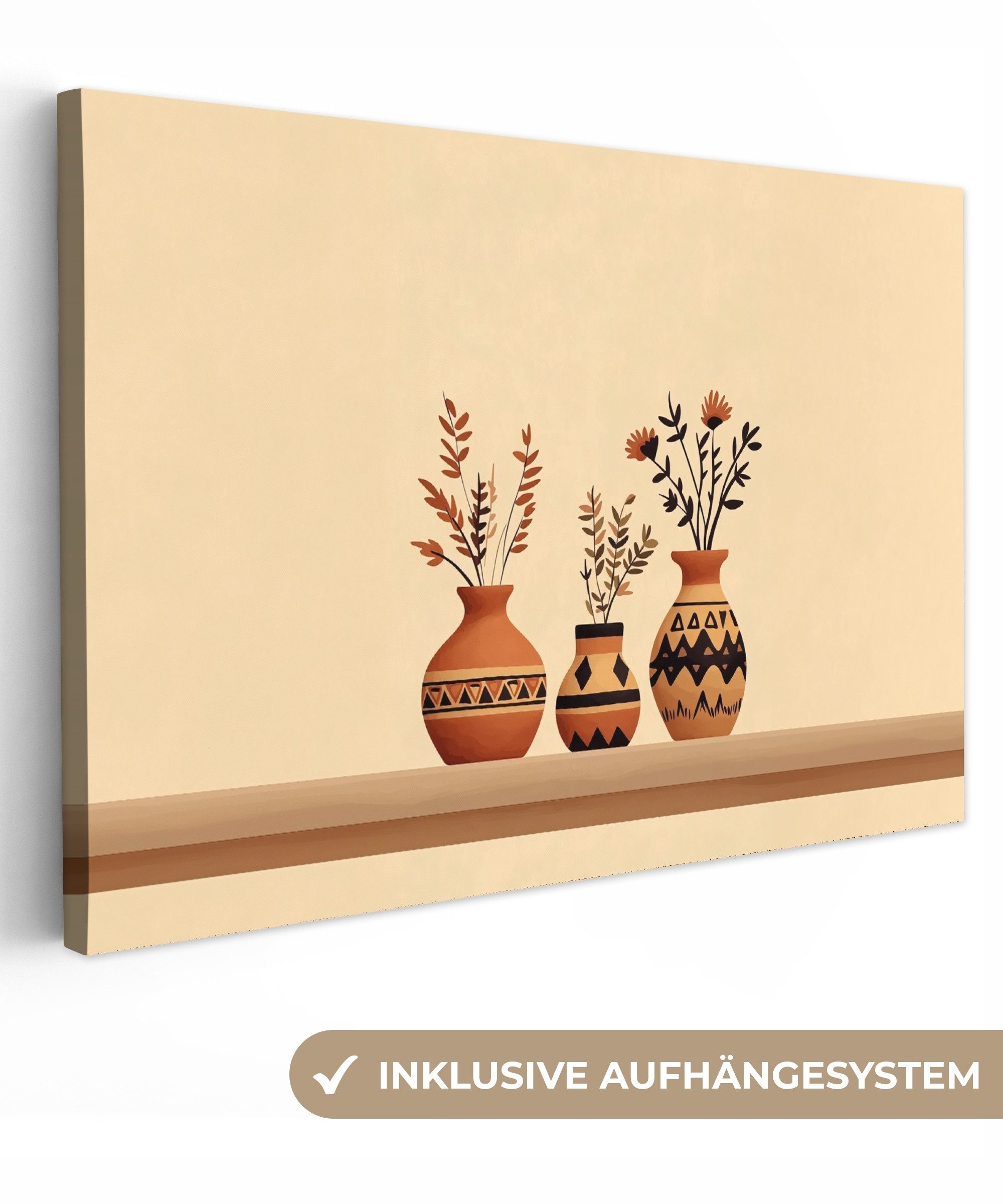 OneMillionCanvasses® Leinwandbild Vasen - Blumen - günstig online kaufen
