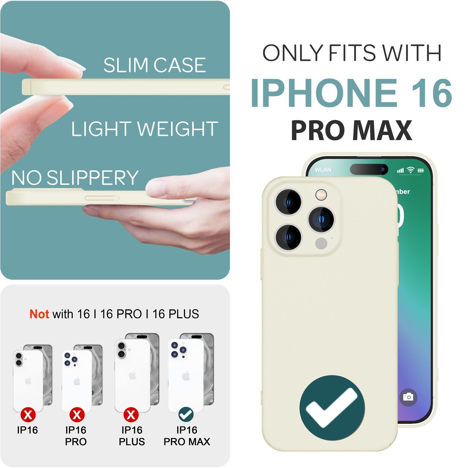 Nalia Smartphone-Hülle Apple iPhone 16 Pro Max 17,5 cm (6,9 Zoll), Ultra Dünne Hülle / Matt Hardcase / 0,5mm Slim-Fit / Anti-Fingerprint
