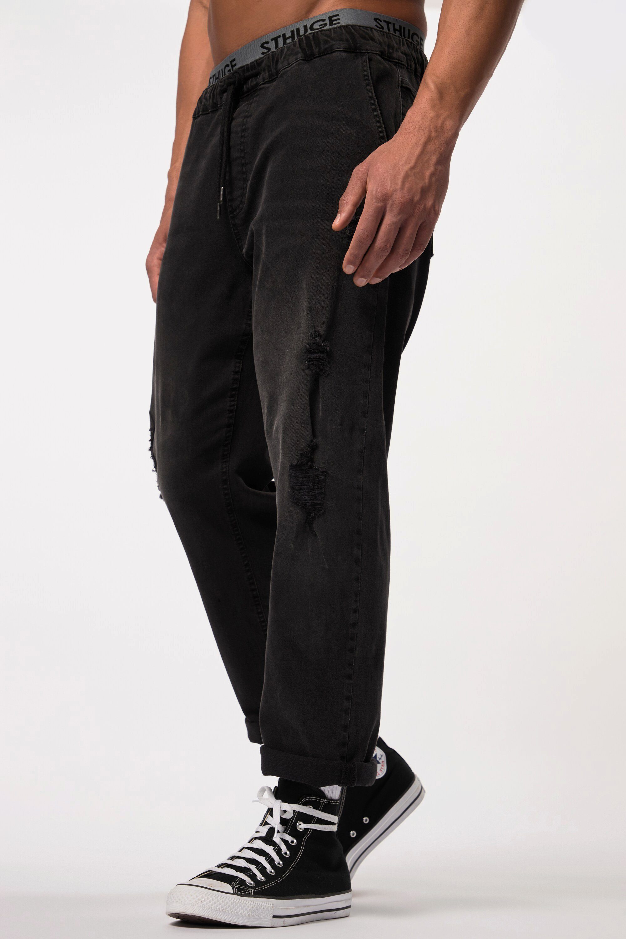 STHUGE 5-Pocket-Jeans Jeans FLEXLASTIC® Denim Destroyed Look Vintage