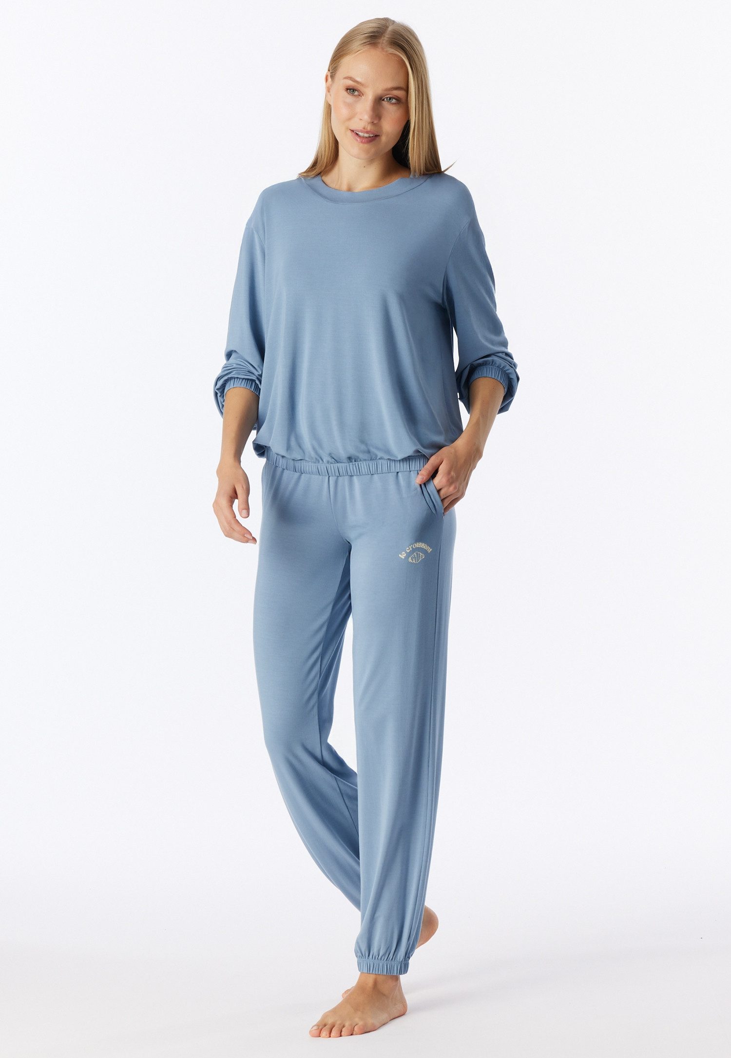 Schiesser Pyjama Casual Fashion Rundhalsausschnitt, Modal-Qualität