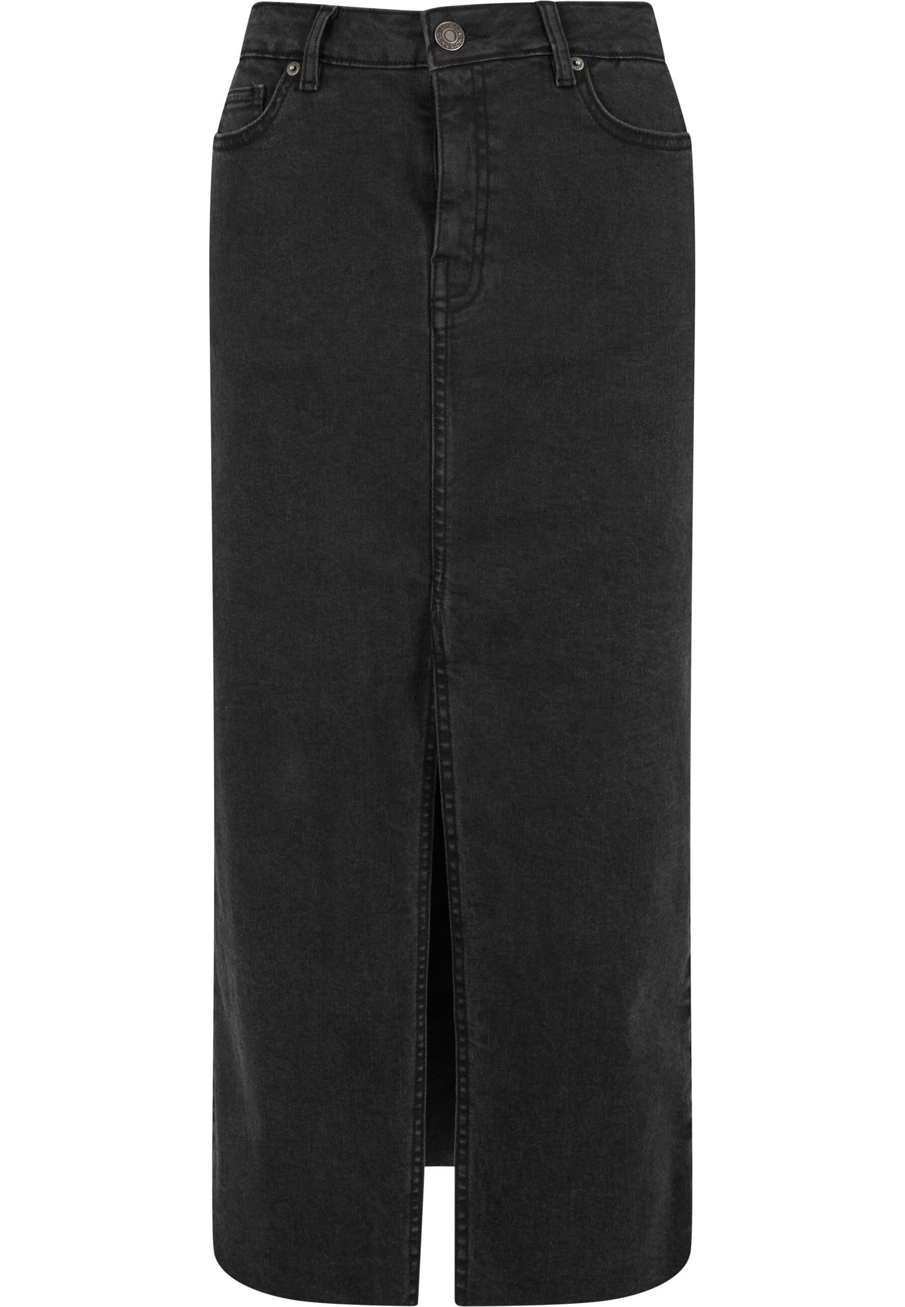 URBAN CLASSICS Sommerrock Urban Classics Ladies High Slit Denim Skirt (1-tlg)