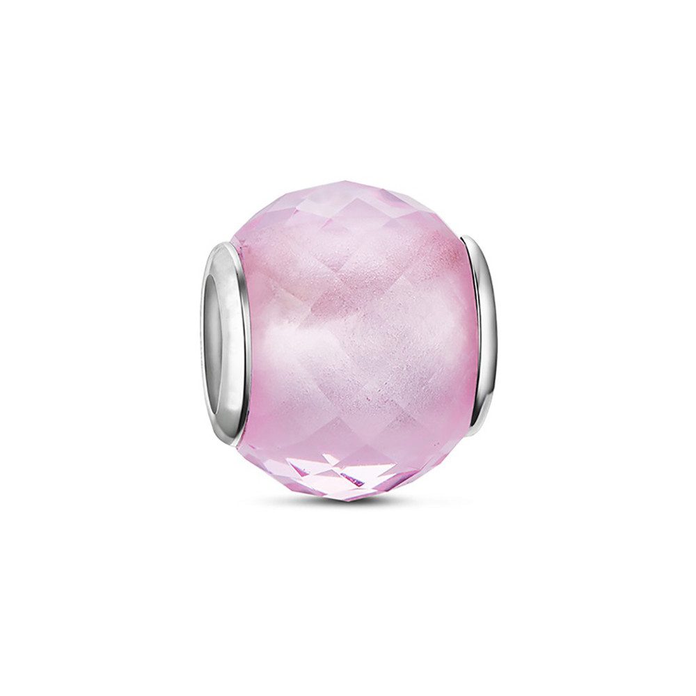 PANDACHARMS Bead Kleiner Rosa Facettenglas Charm für Armband, Hülse aus 925 günstig online kaufen