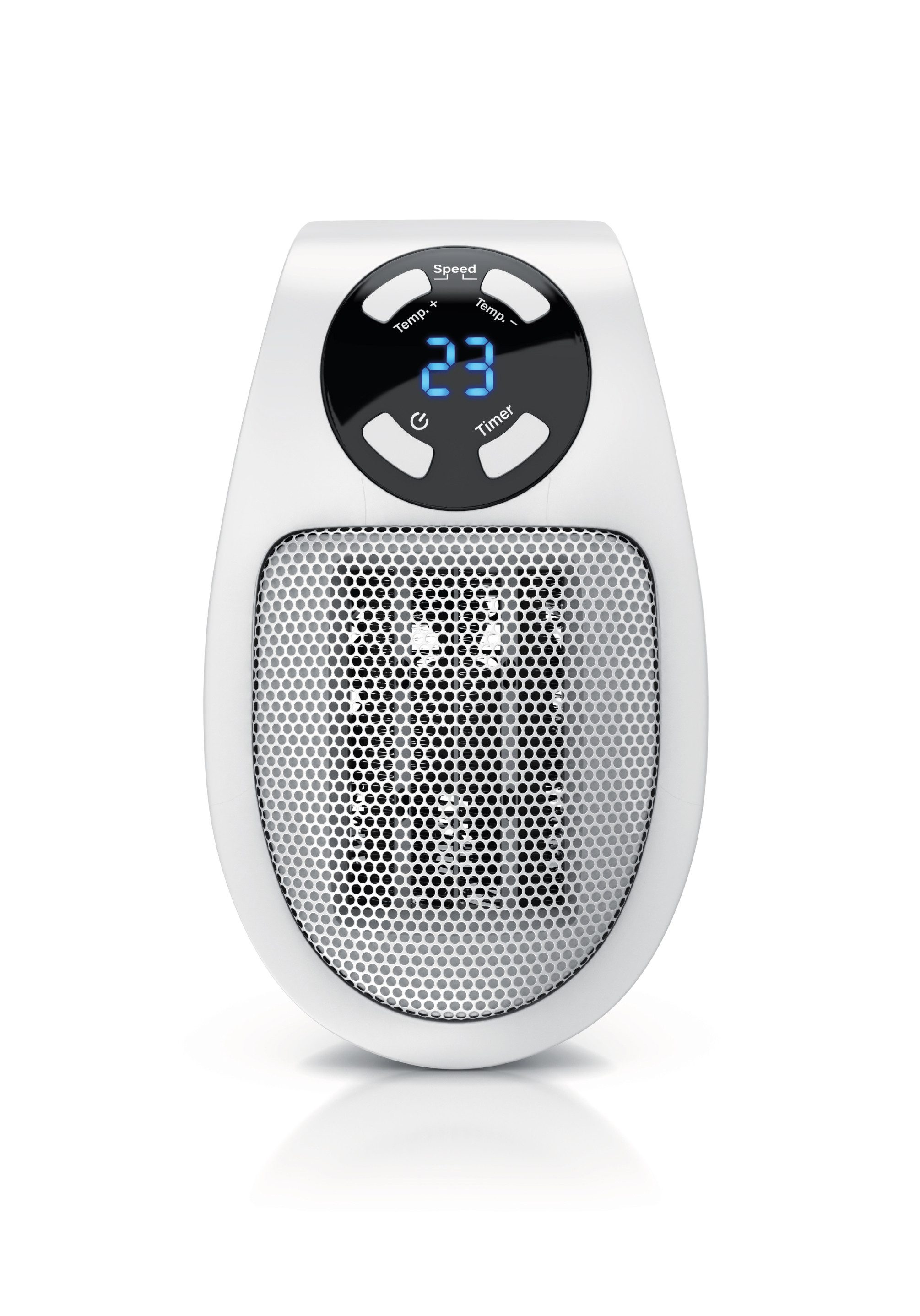 Brandson Keramikheizlüfter Steckdosen Mini Heizlüfter mit Temperaturregelung & Fernbedienung, 500 W, energiesparend, 500 W Sofort-Wärme für Bad, Büro, Camping & Wohnmobil