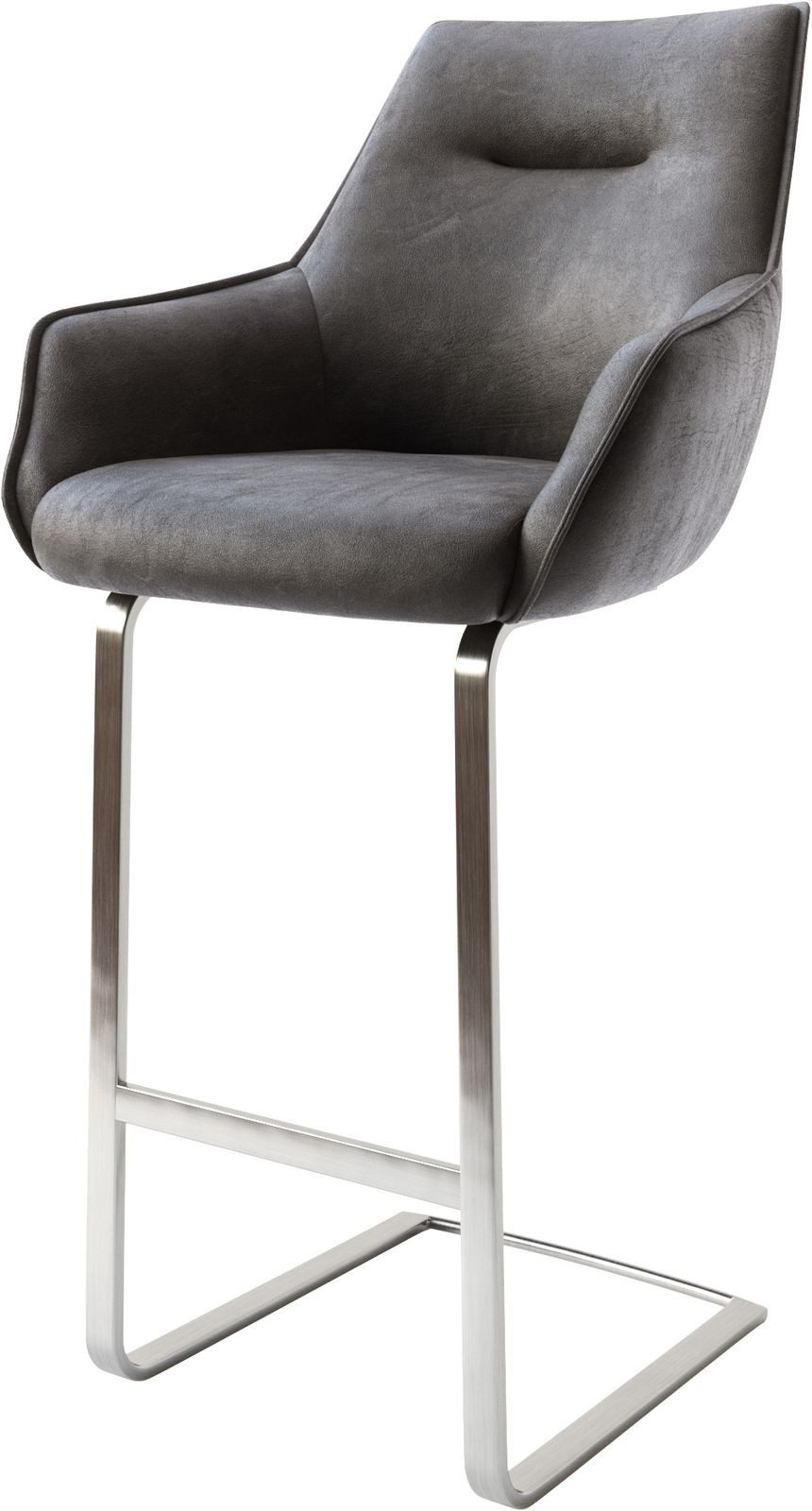 DELIFE Barhocker Alja-Flex, Freischwinger flach Edelstahl günstig online kaufen