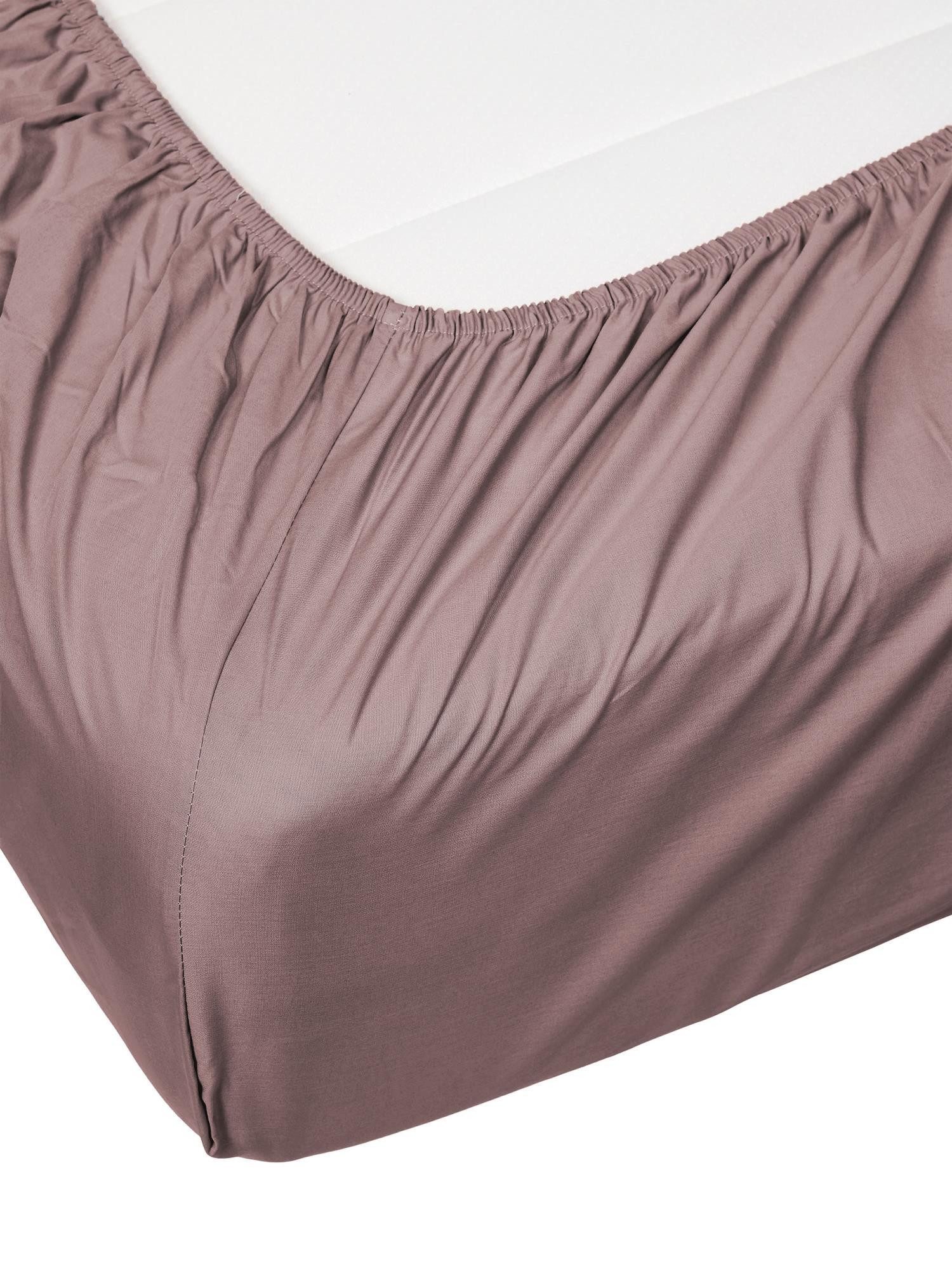 Essenza Spannbettlaken Minte, Satin, Gummizug: rundum, (1 Stück), aus 300TC Baumwollsatin