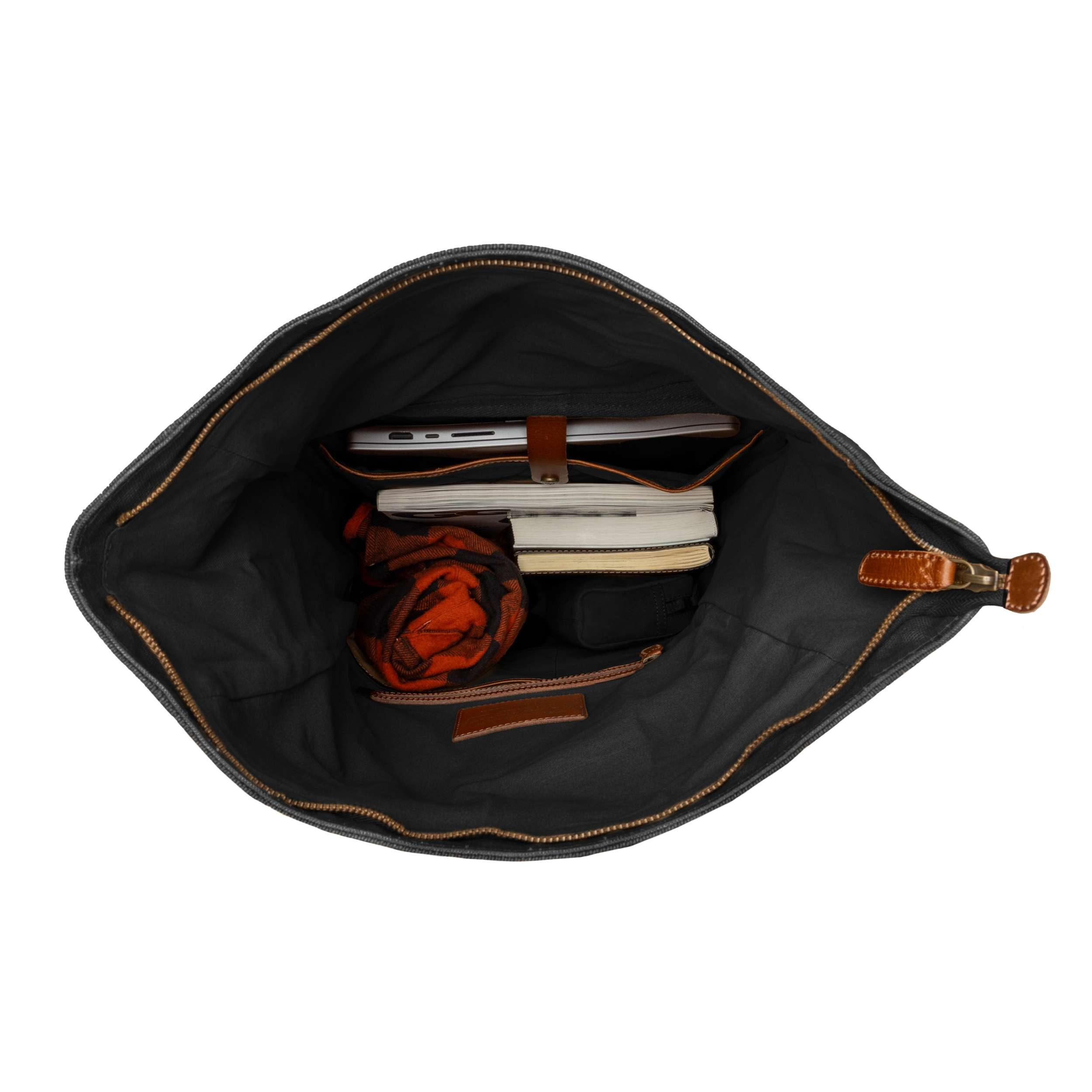 DRAKENSBERG Reiserucksack Roll-Top »Arthur« Schwarz, 17" Laptoprucksack mit Organizer Fach für Ladekabel & Zubehör