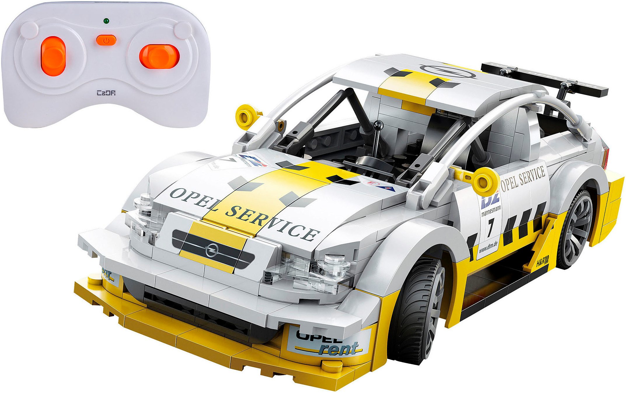Jamara RC-Auto CaDA, Opel Astra V8 Coupe 1:20 weiß 2,4GHz Bricks (330-tlg)