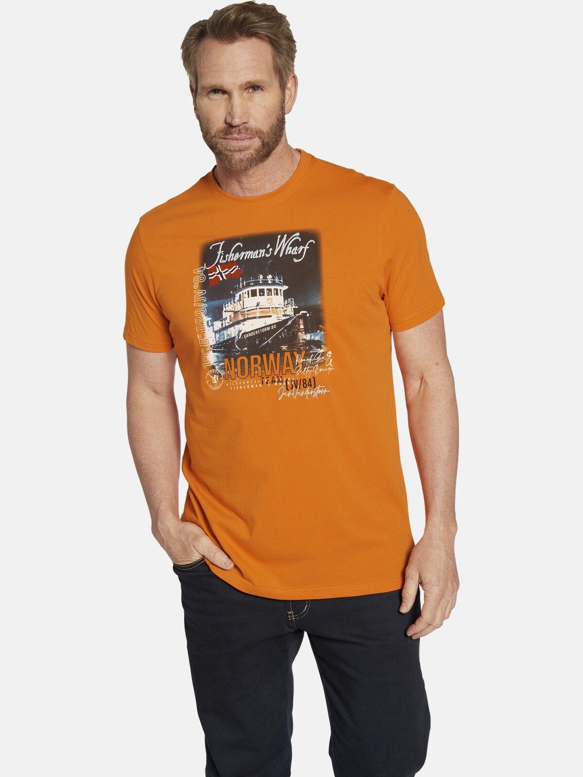 Jan Vanderstorm T-Shirt GAARD mit Retro-Druck