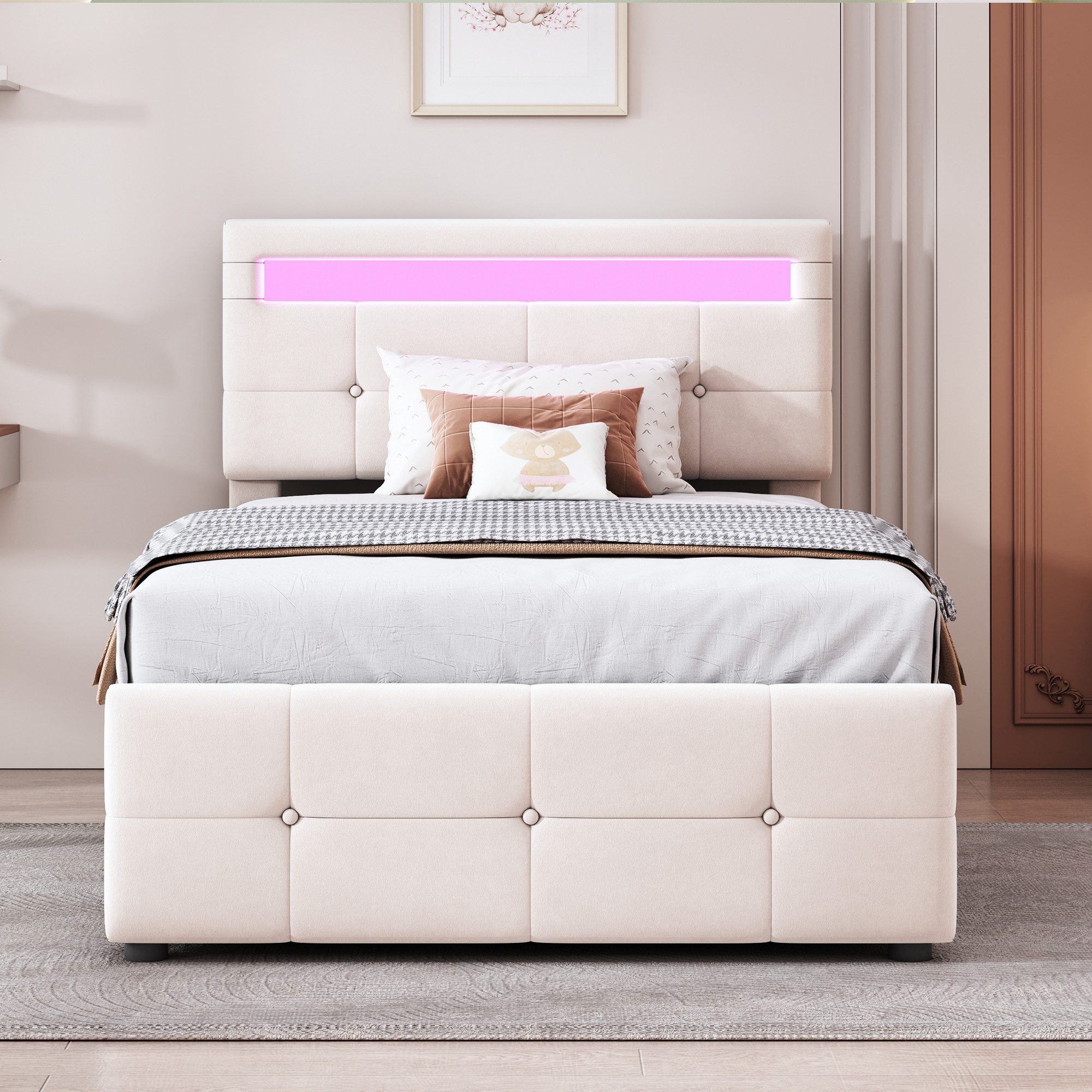 REDOM Polsterbett Einzelbett Kinderbett Jugendbett, Polsterbett günstig online kaufen