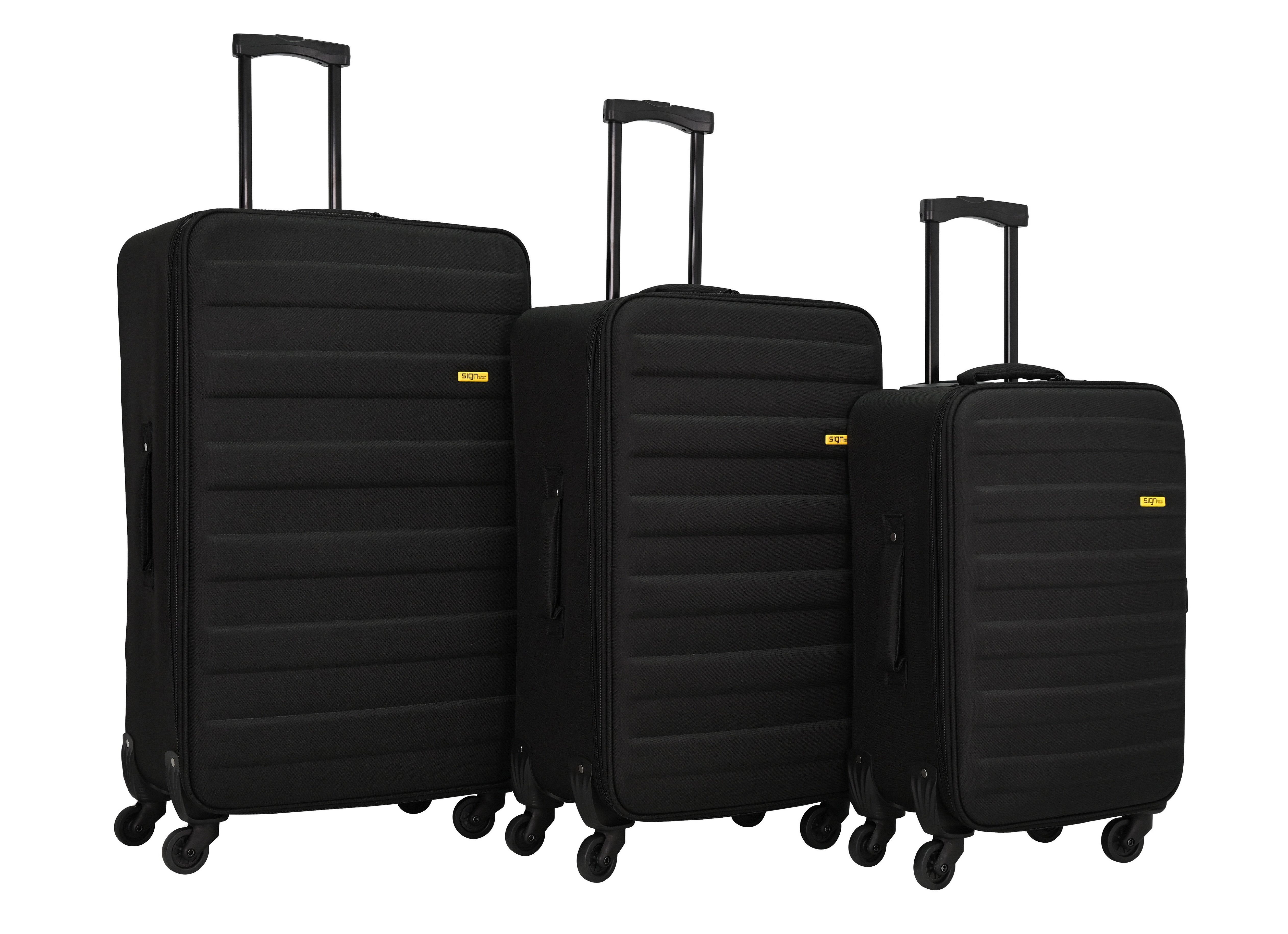 SIGN German Design Koffer Stoffkoffer Weichgepäck Trolley 4 Rollen (M/L/XL/Set)