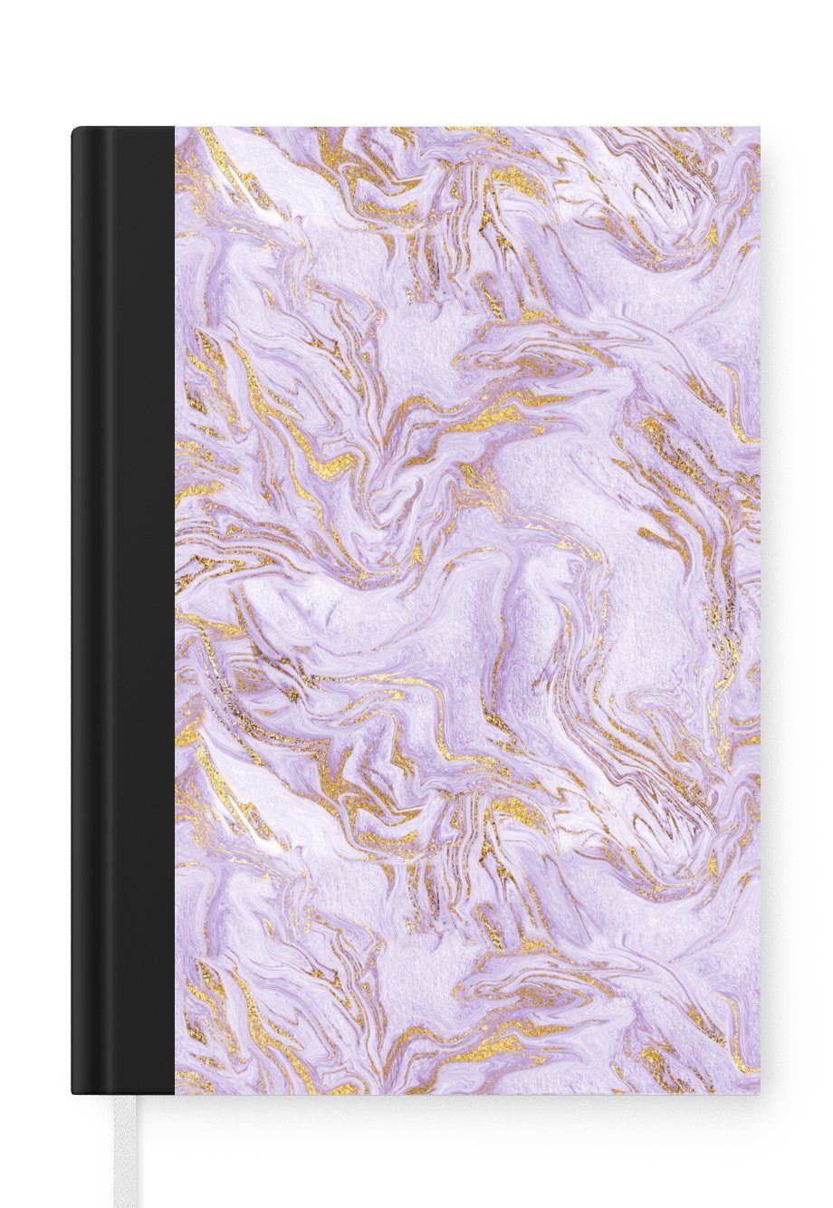 MuchoWow Notizbuch Abstrakt - Marmor - Gold - Muster, Journal, Merkzettel, Tagebuch, Notizheft, A5, 98 Seiten, Haushaltsbuch | Notizbücher