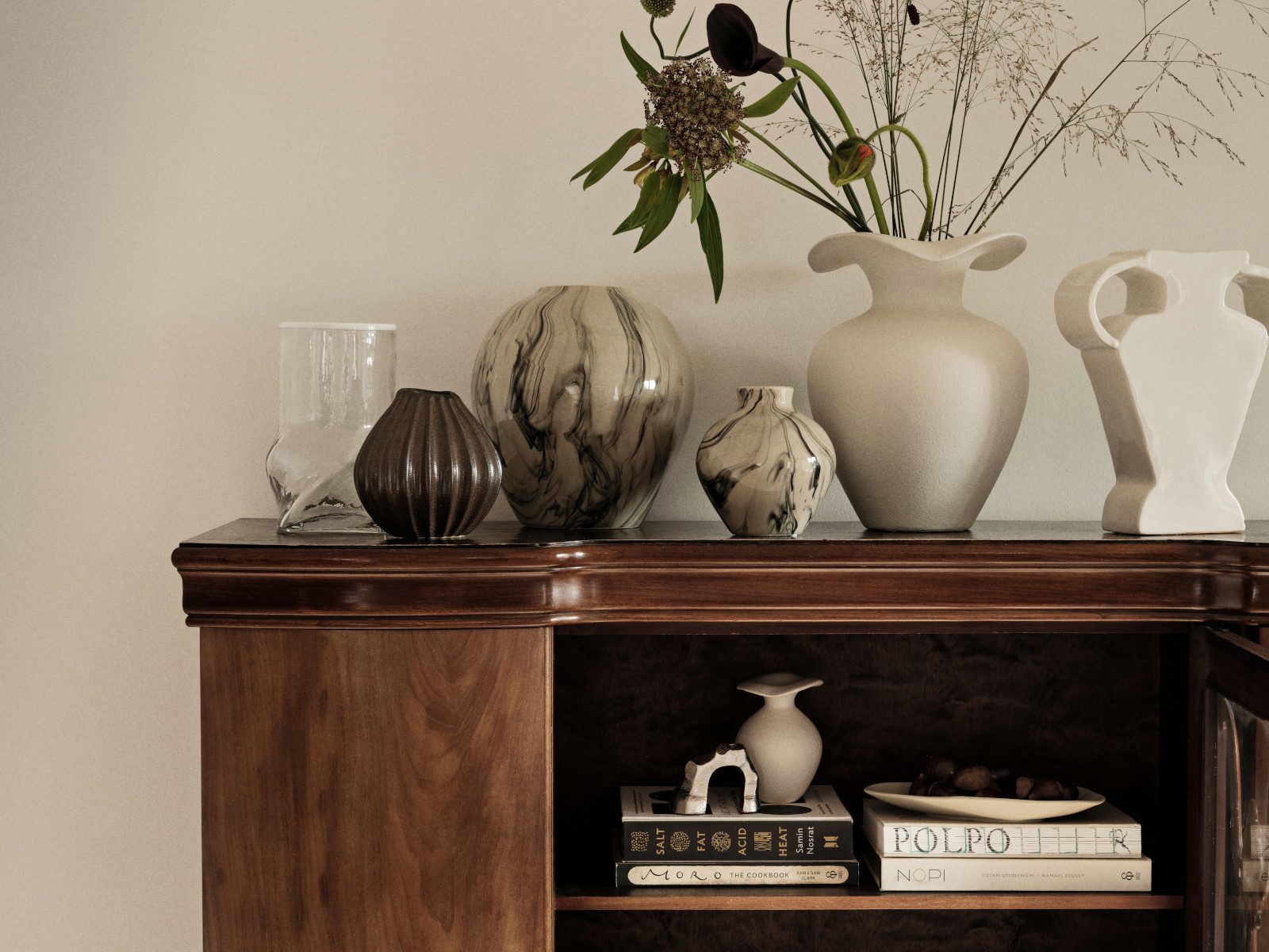 Broste Copenhagen Dekovase Etta Vase Off White 24x8x30cm (Vasen)