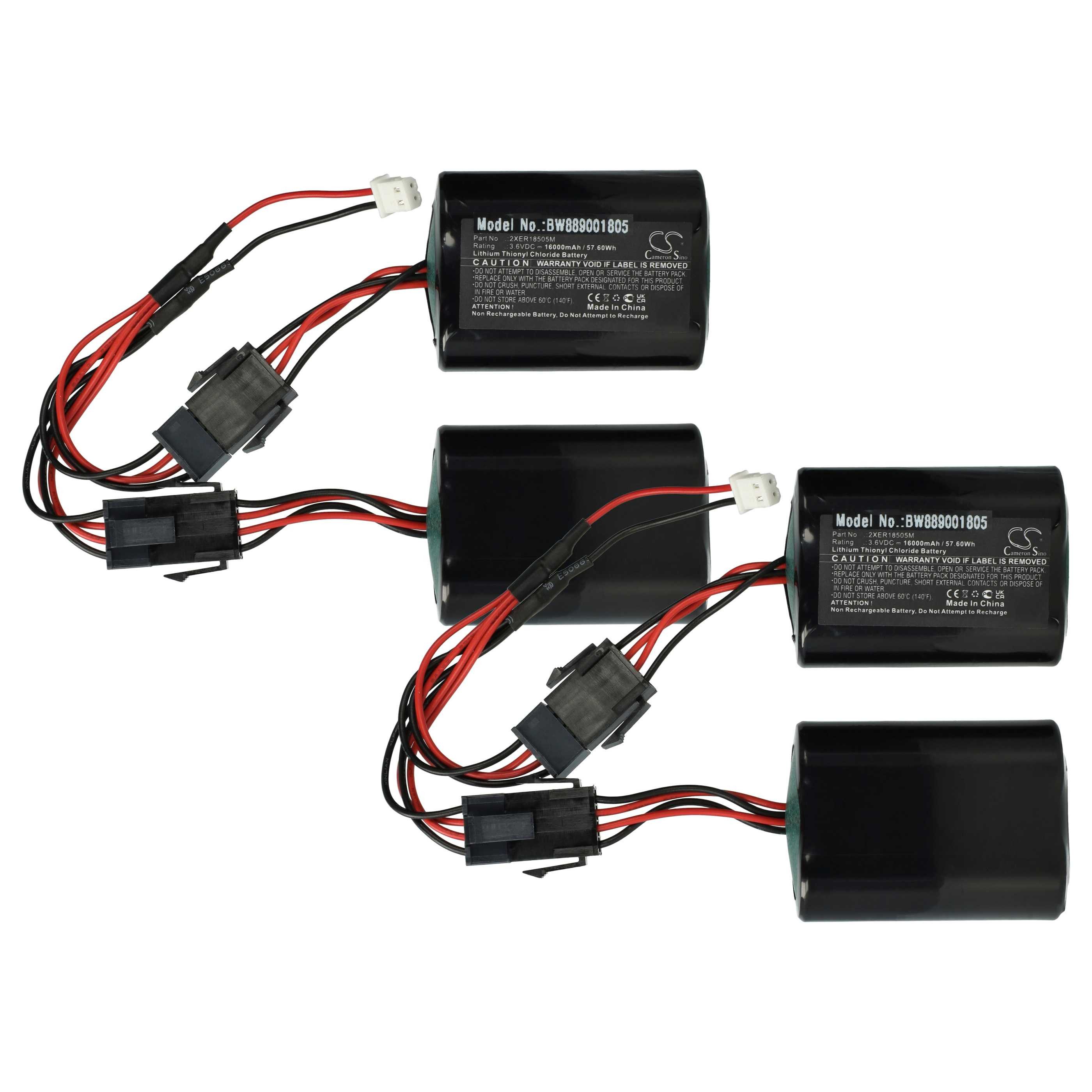 vhbw Batterie Ersatz für Visonic 2XER18505m, BATSR740, 103-304742 für Akku Batterie Li-SOCl2 16000 mAh (3,6 V, 2 St), Leistungsfähige Ersatz-Batterie für Alarm Control, Home Security
