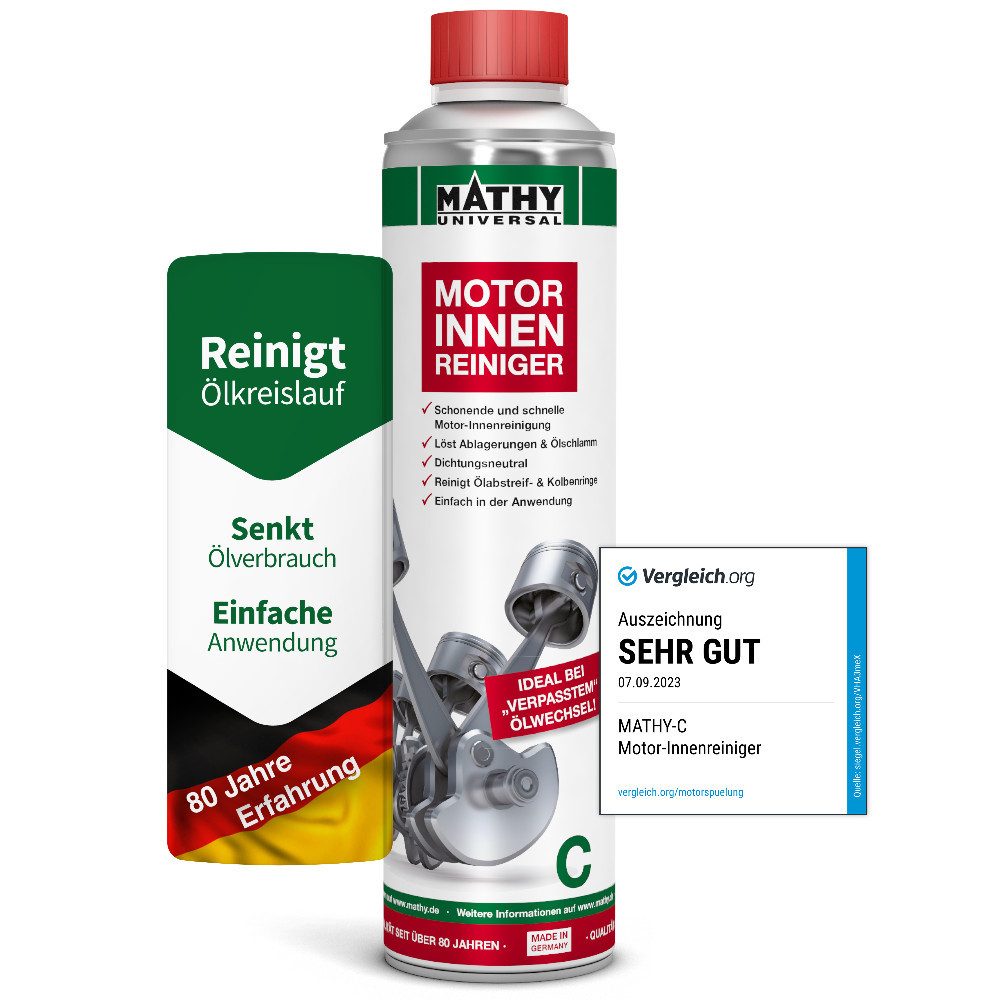 MATHY Öl-Additiv MATHY-C Motorinnenreiniger 400 ml, 0,4 l, (1-St) Motorspülung vor dem Ölwechsel