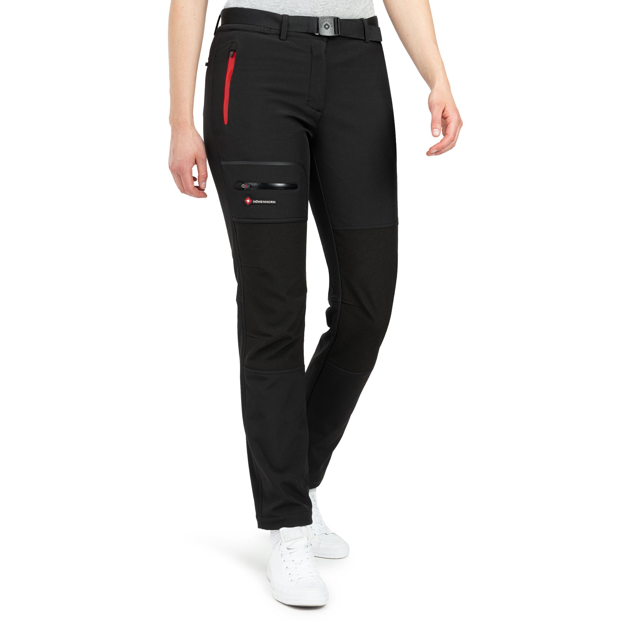 Höhenhorn Funktionshose Trekmaster Damen Softshellhose für Frauen Gefüttert Snowboardhose weiches Microfleece-Innenfutter