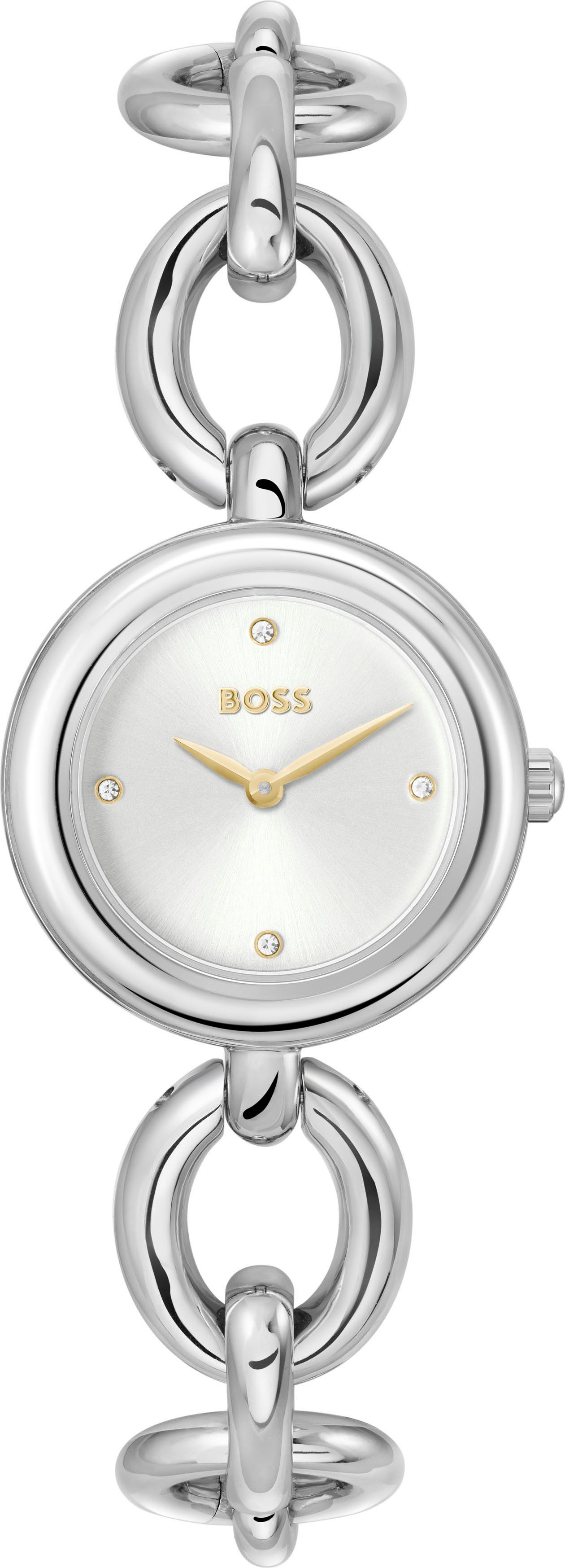 BOSS Quarzuhr LIVE 1502791, Armbanduhr, Damenuhr, Edelstahlarmband, analog, günstig online kaufen