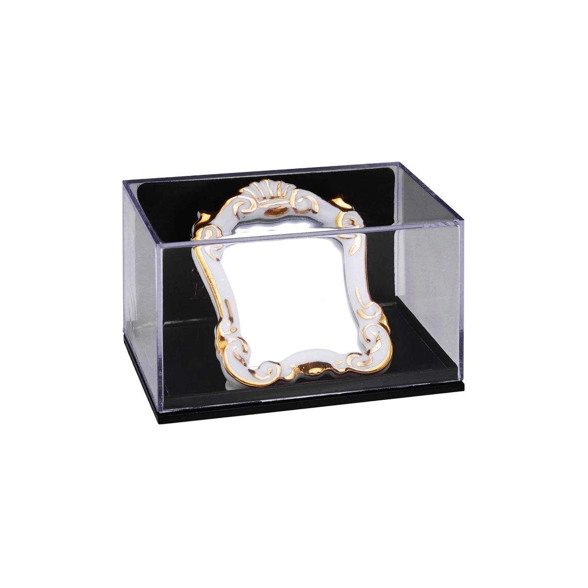 Reutter 001.624/6 Dekofigur - weiß, Porzellan Barockspiegel, Miniatur